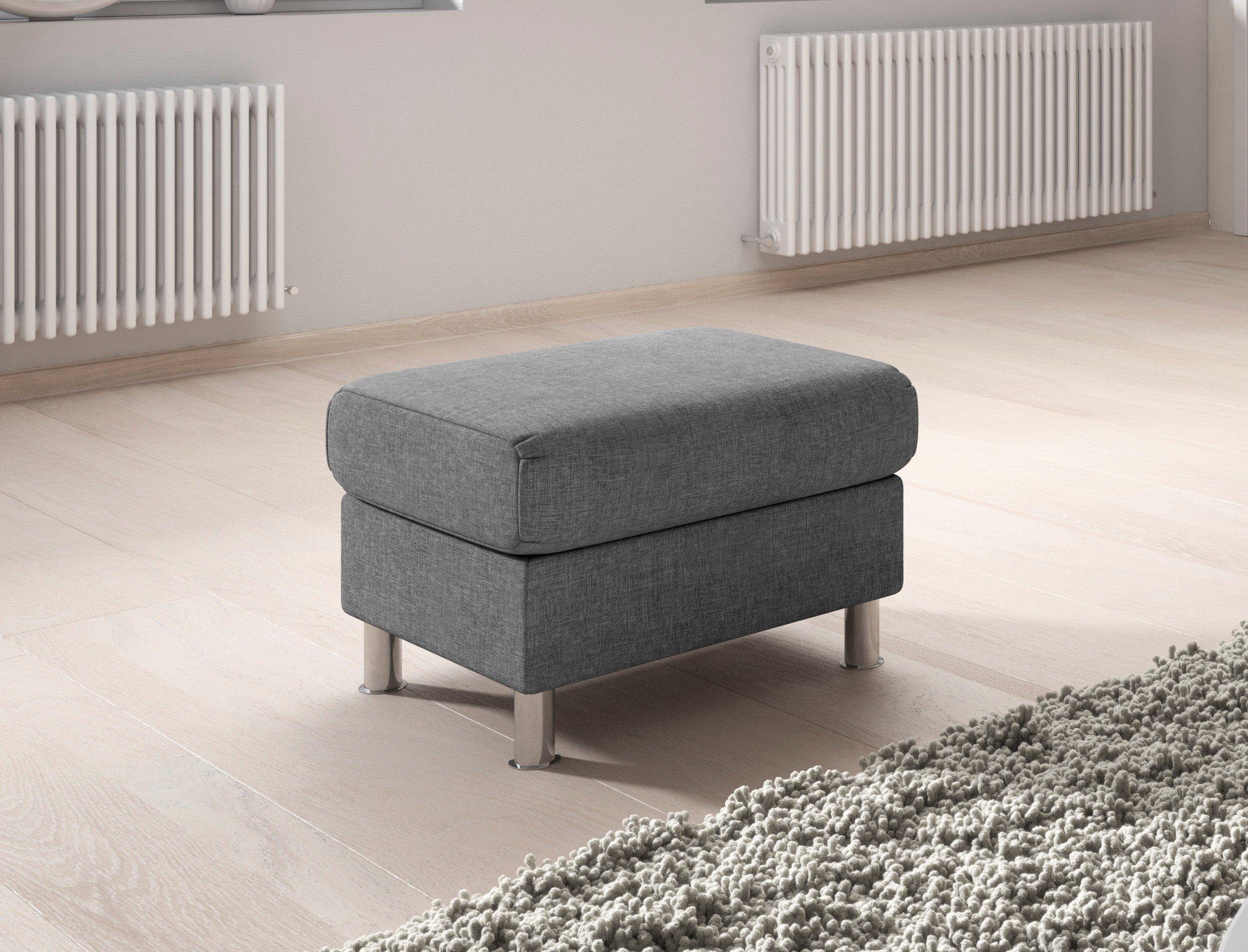 TRENDMANUFAKTUR Hocker Rondo II tijdloos en comfortabel naar keuze met comfortabele binnenvering, vrij plaatsbaar