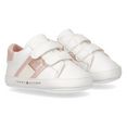 tommy hilfiger kruipschoentjes velcro shoe white-pink met glitterdetails wit