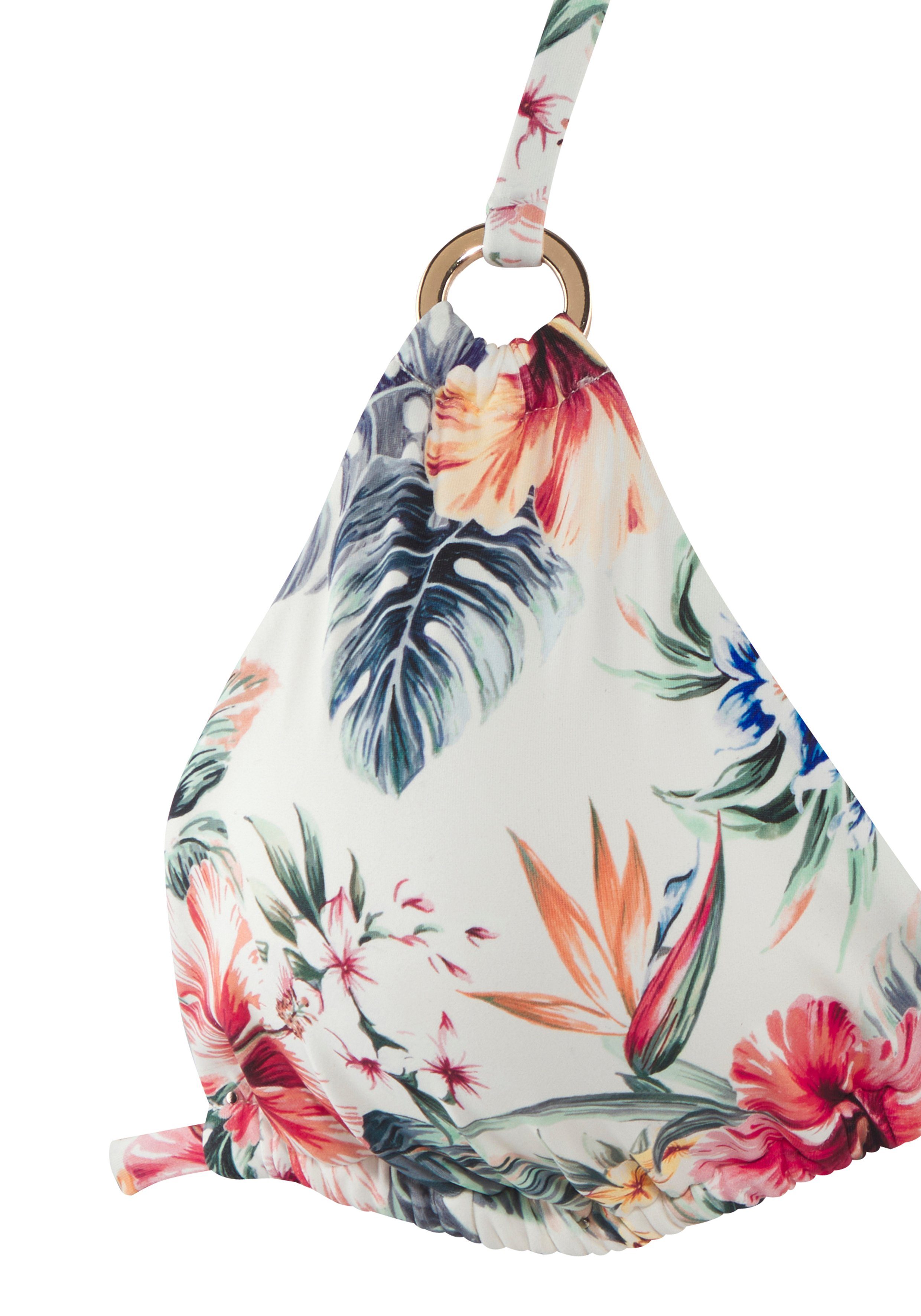 Lascana Triangel-bikinitop Salsa Goudkleurige sierringen