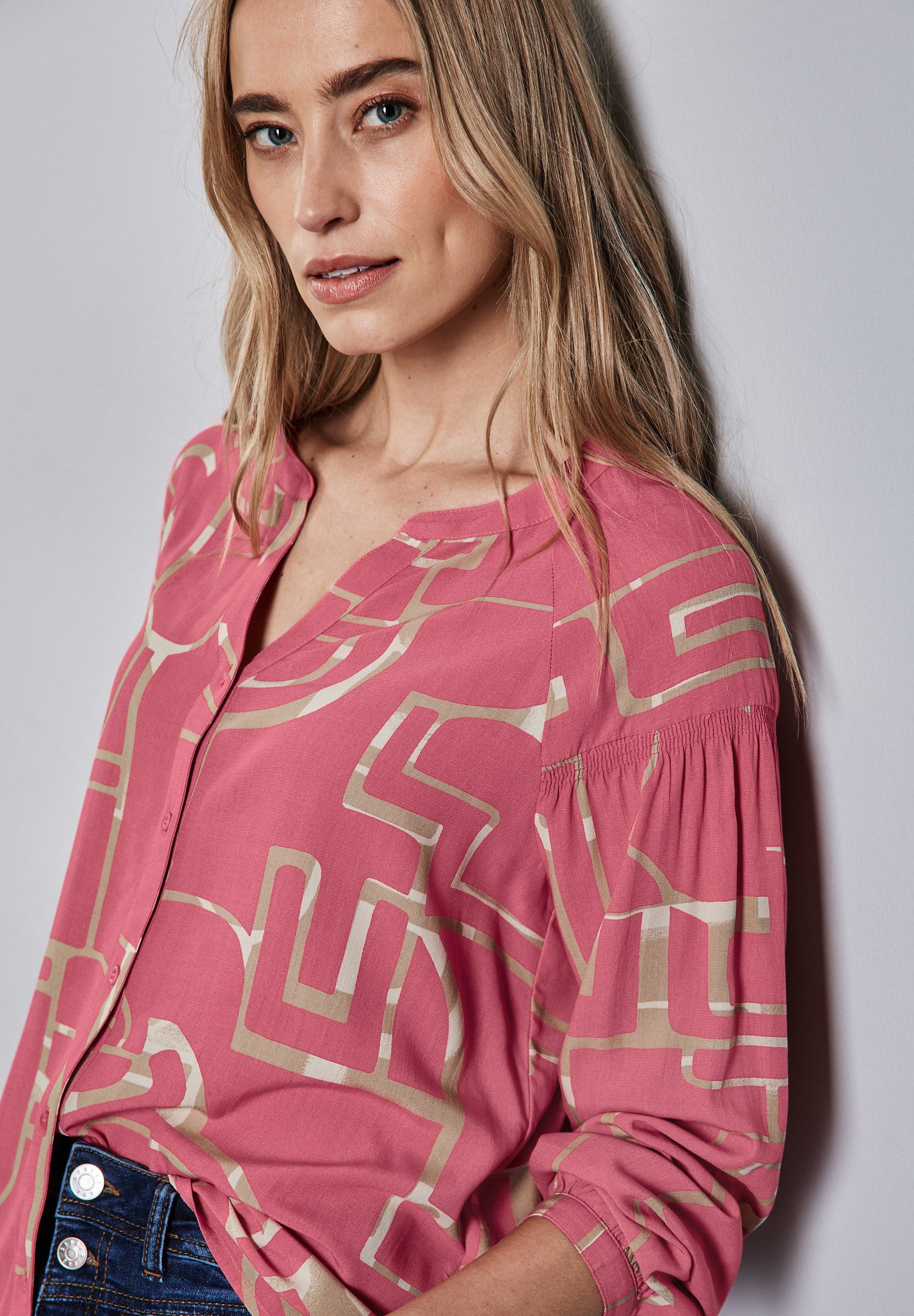 STREET ONE Blouse met lange mouwen met print all-over