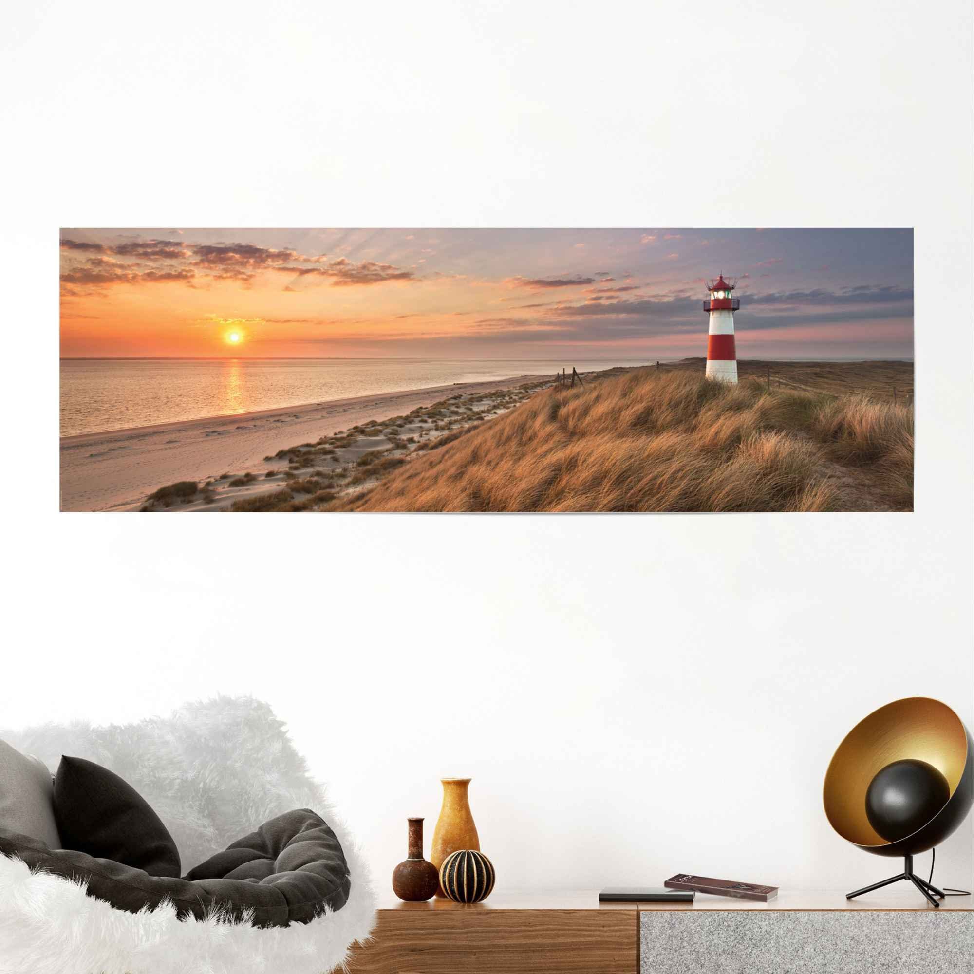 Reinders! Poster Vuurtoren zonsondergang