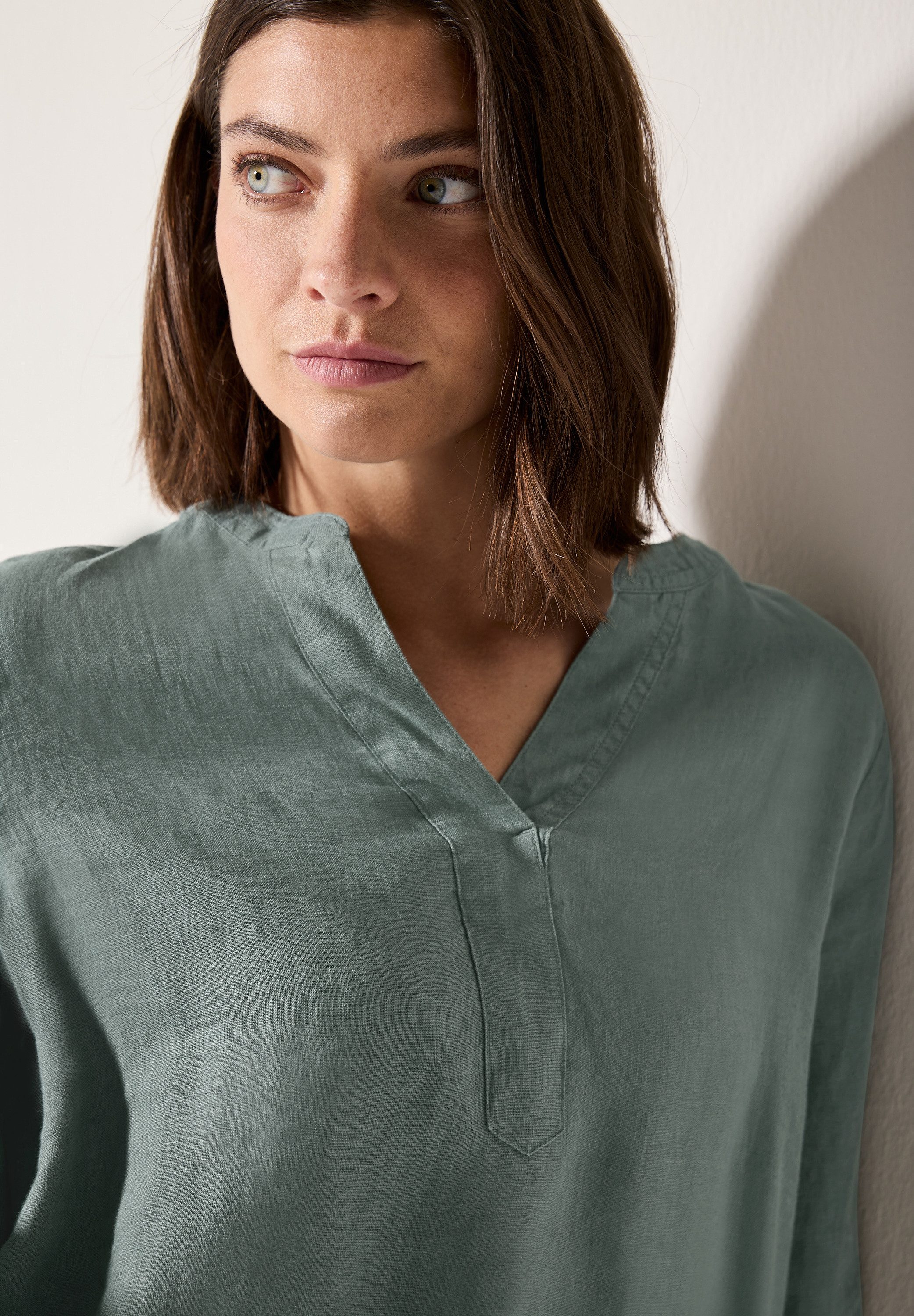 Cecil Blouse zonder sluiting met 3/4-mouwen en turn-up