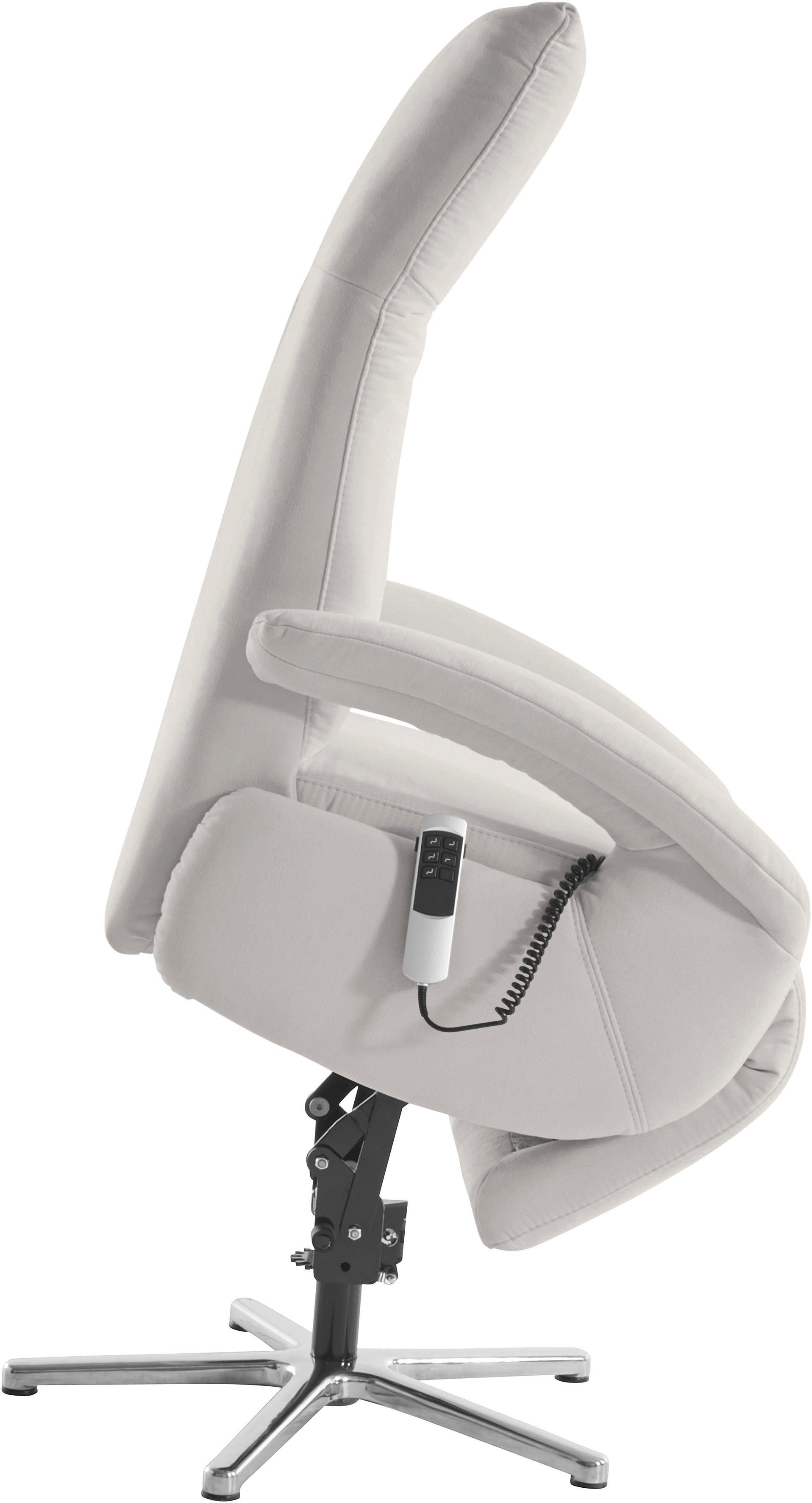 sit&more Relaxfauteuil Tycoon met verstelbare hoofdsteun en 360° draaifunctie keuze tussen handmatige of elektrische functie, ook met accu (draadloos)