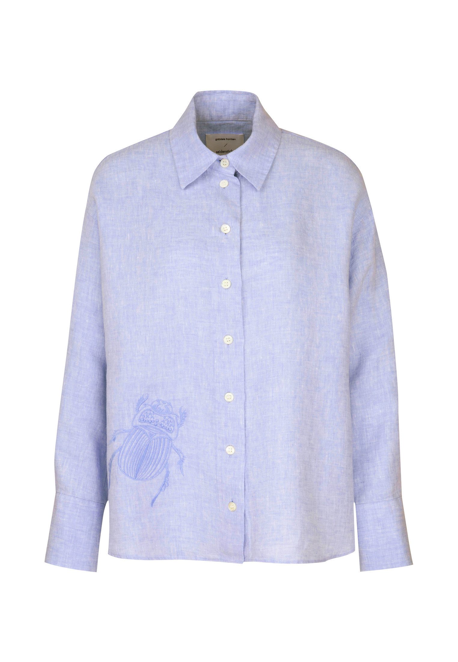 seidensticker Overhemdblouse Zwarte roos Lange mouwen kraag uni