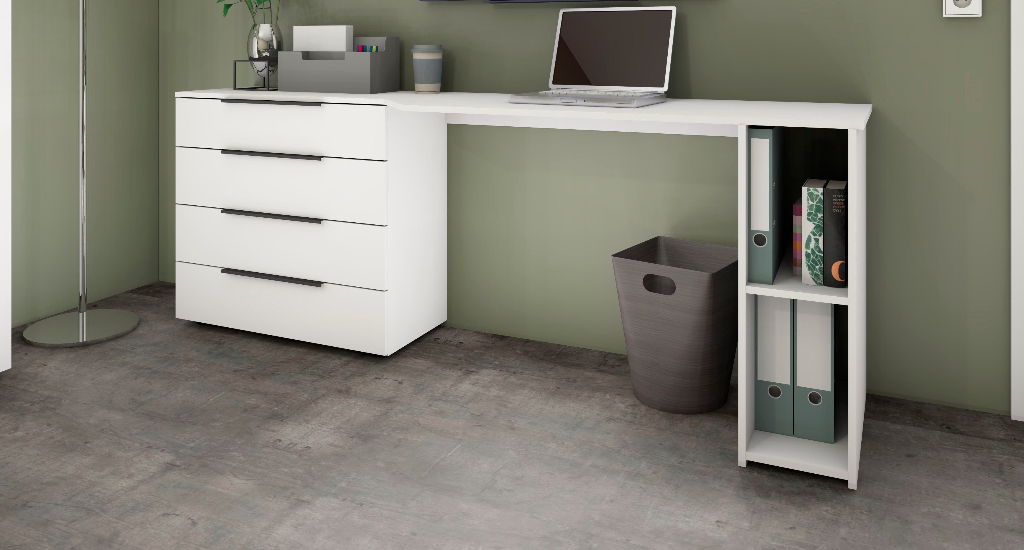 borchardt Möbel Bureau Tom met bergruimte, breedte 196 cm