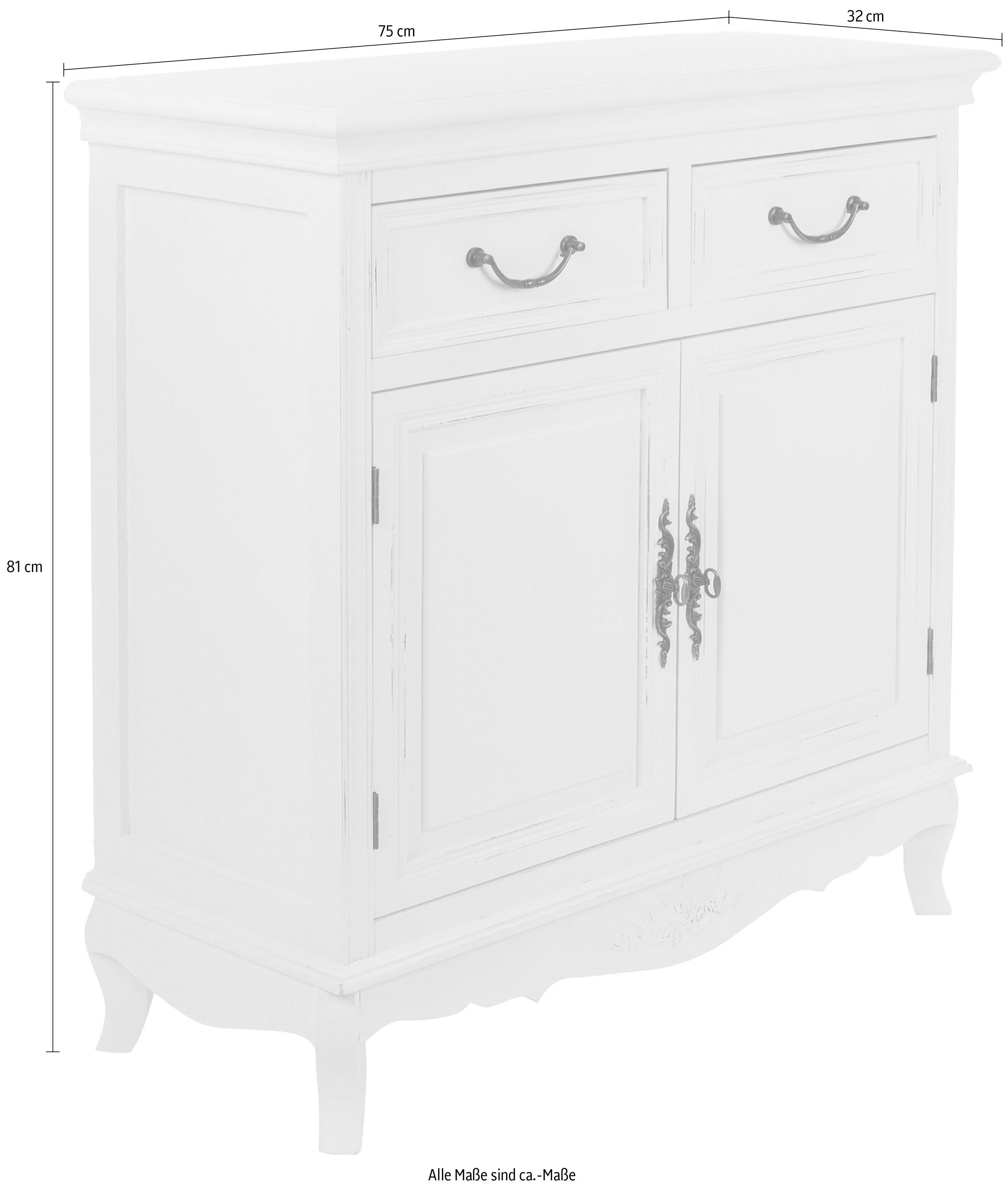 my Flair Kast Elegance Kast, met roosmotieven in landhuisstijl, gebogen modellen