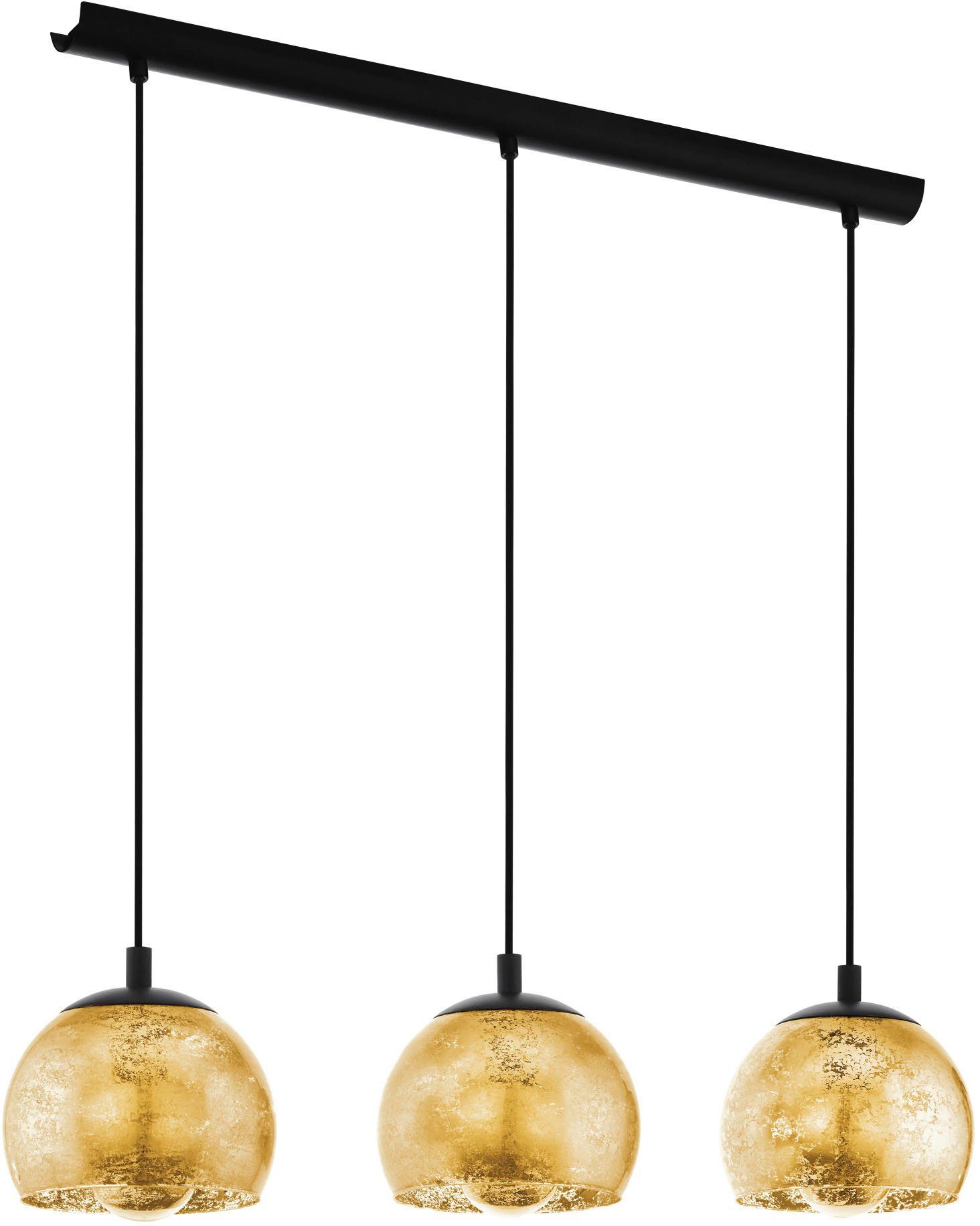 EGLO Hanglamp ALBARACCIN Hanglamp, IP20, E27, staal, glas, eettafellamp, lamp (1 stuk)