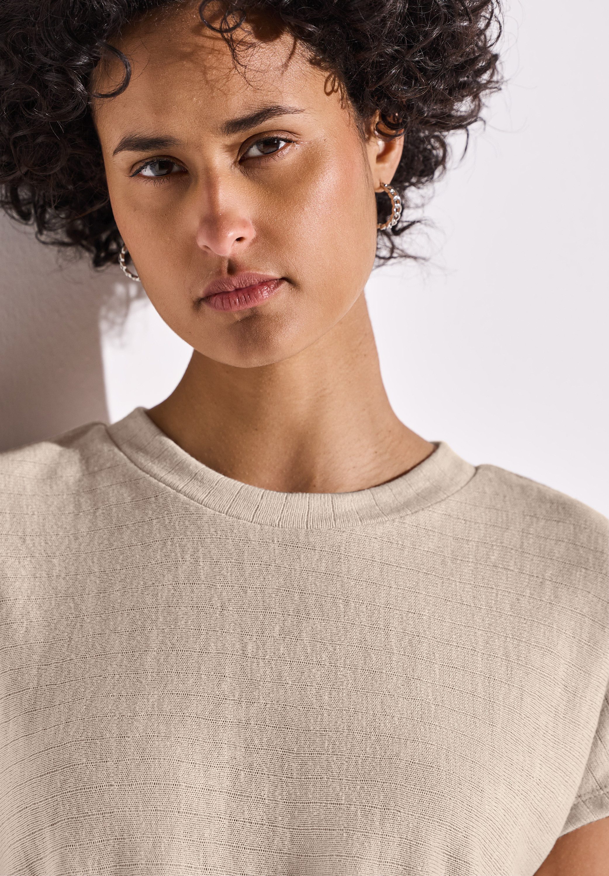 STREET ONE T-shirt met streepstructuur