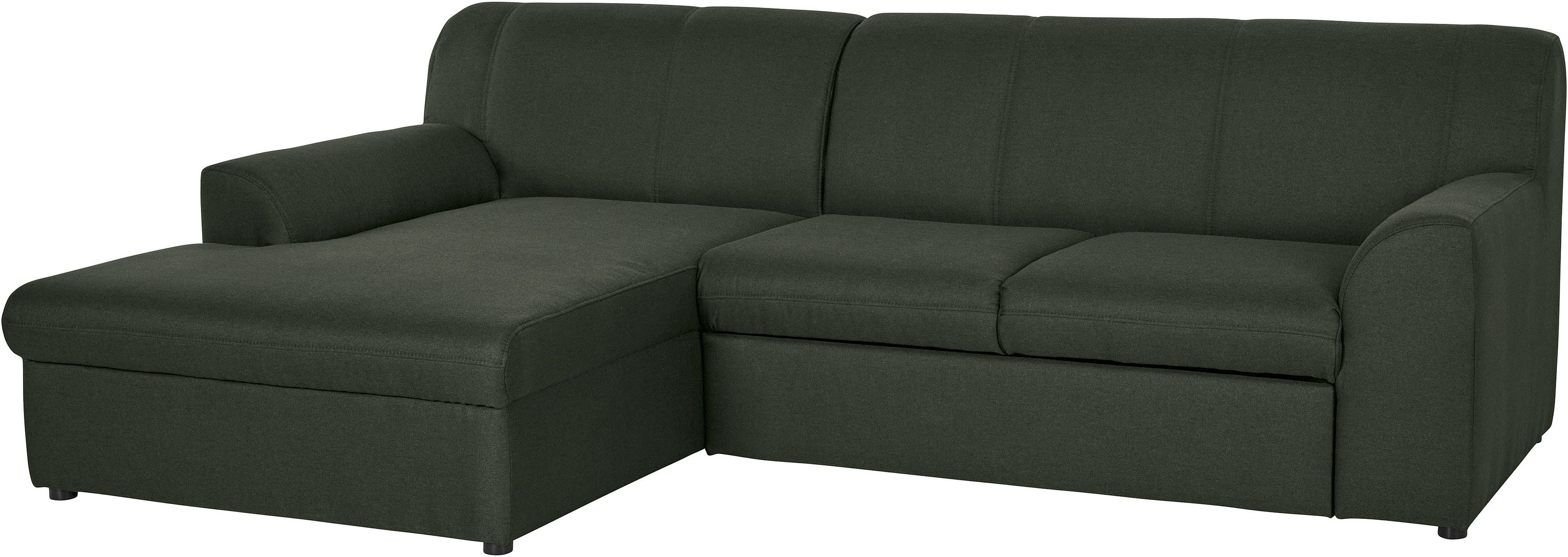 DOMO collection Hoekbank Topper, elegant en tijdloos, compacte afmetingen 245/155cm, L-vorm