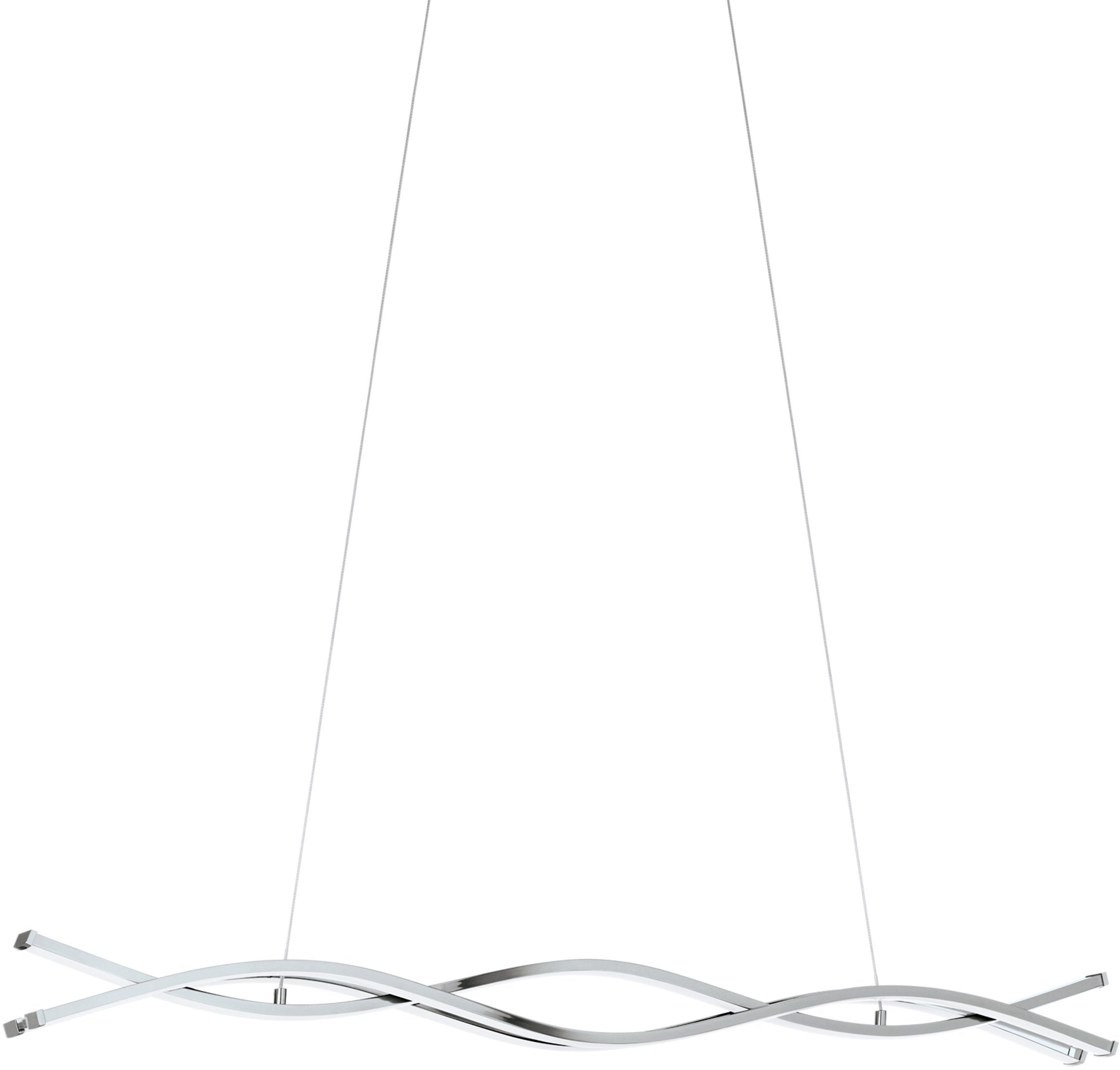 EGLO Hanglamp LASANA 2 hanglamp, chroom, wit, pendellamp, 3-vlamig, modern