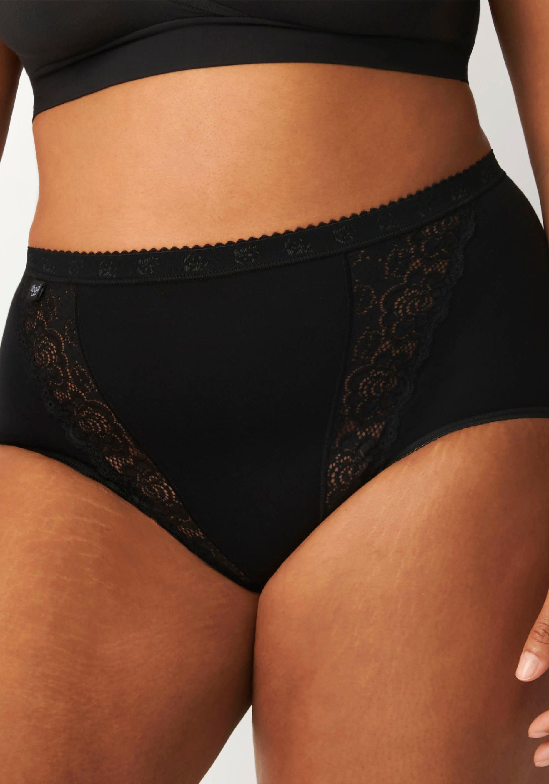 Sloggi Slip Chic Maxi 4P met elastische kanten-inzetten (4 stuks, Set van 4)