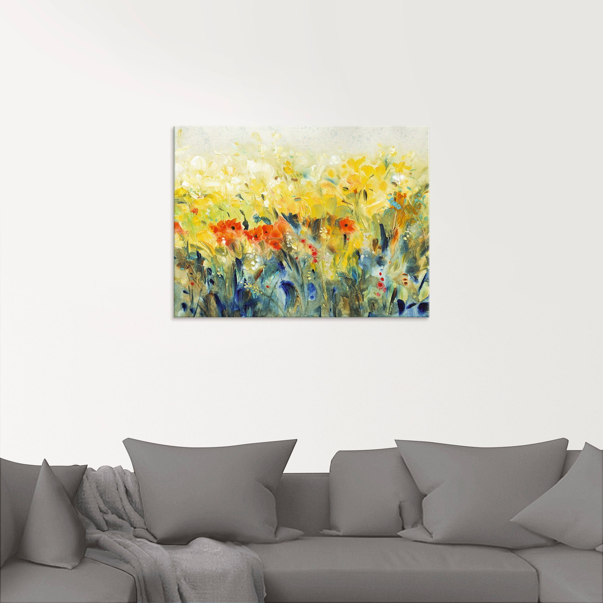 Artland Print op glas Zwierige bloemen II in verschillende maten