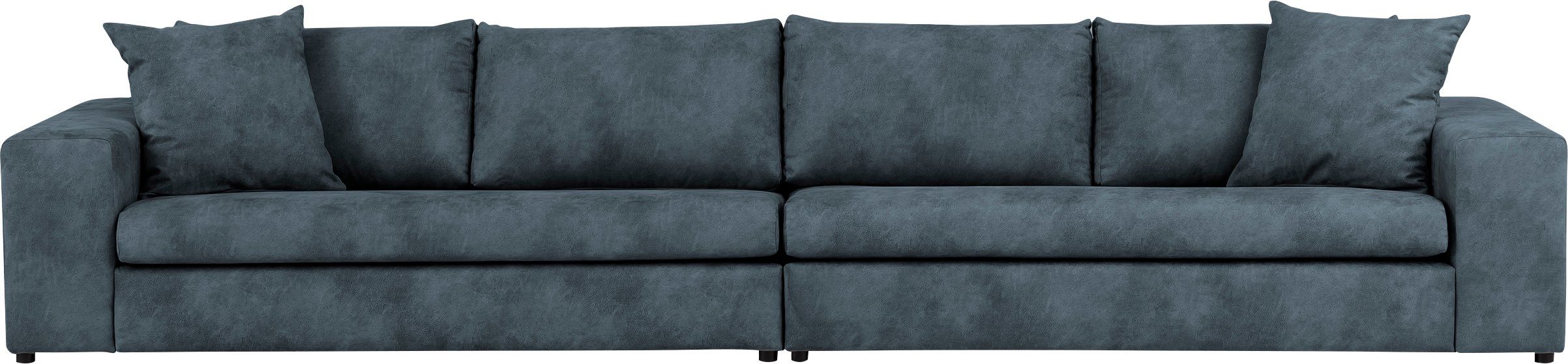 andas 4-zitsbank SLEETLAND XXL in fluweel of vintage lederlook