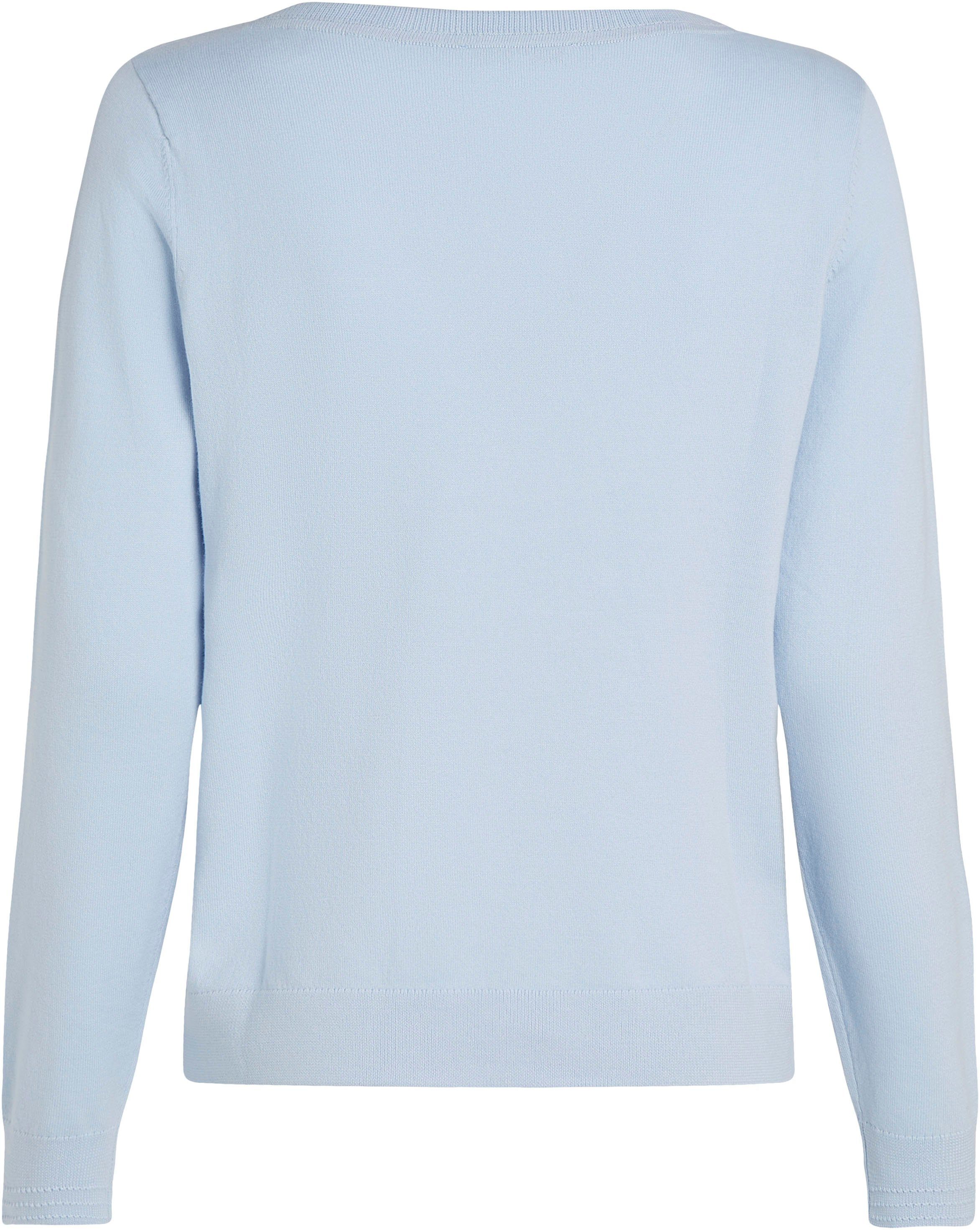 Tommy Hilfiger Gebreide trui CO JERSEY STITCH BOAT-NK SWEATER met -merklabel op de mouw
