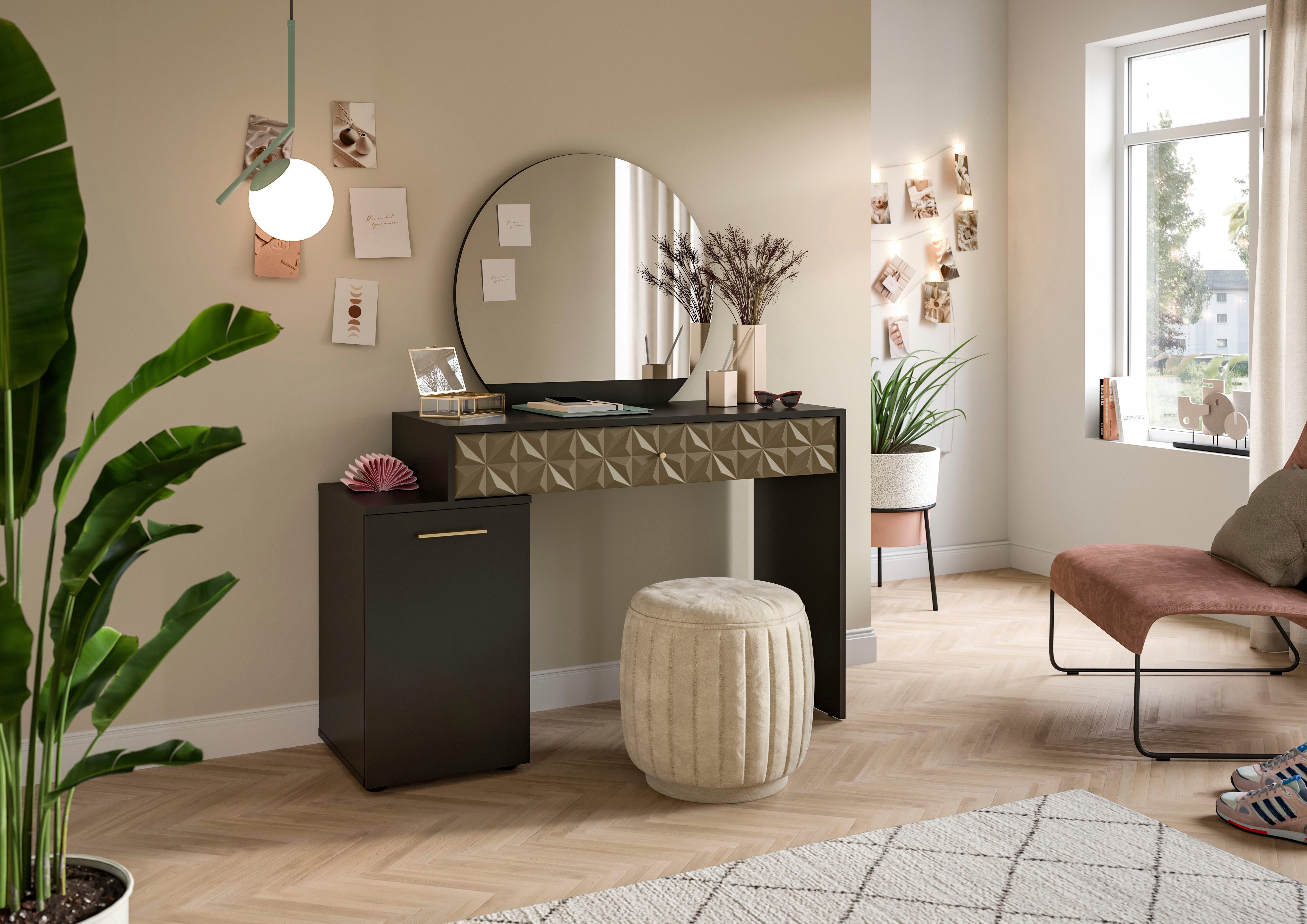 INOSIGN Sidetable Föhnkast, kaptafel, make-uptafel, inclusief spiegel