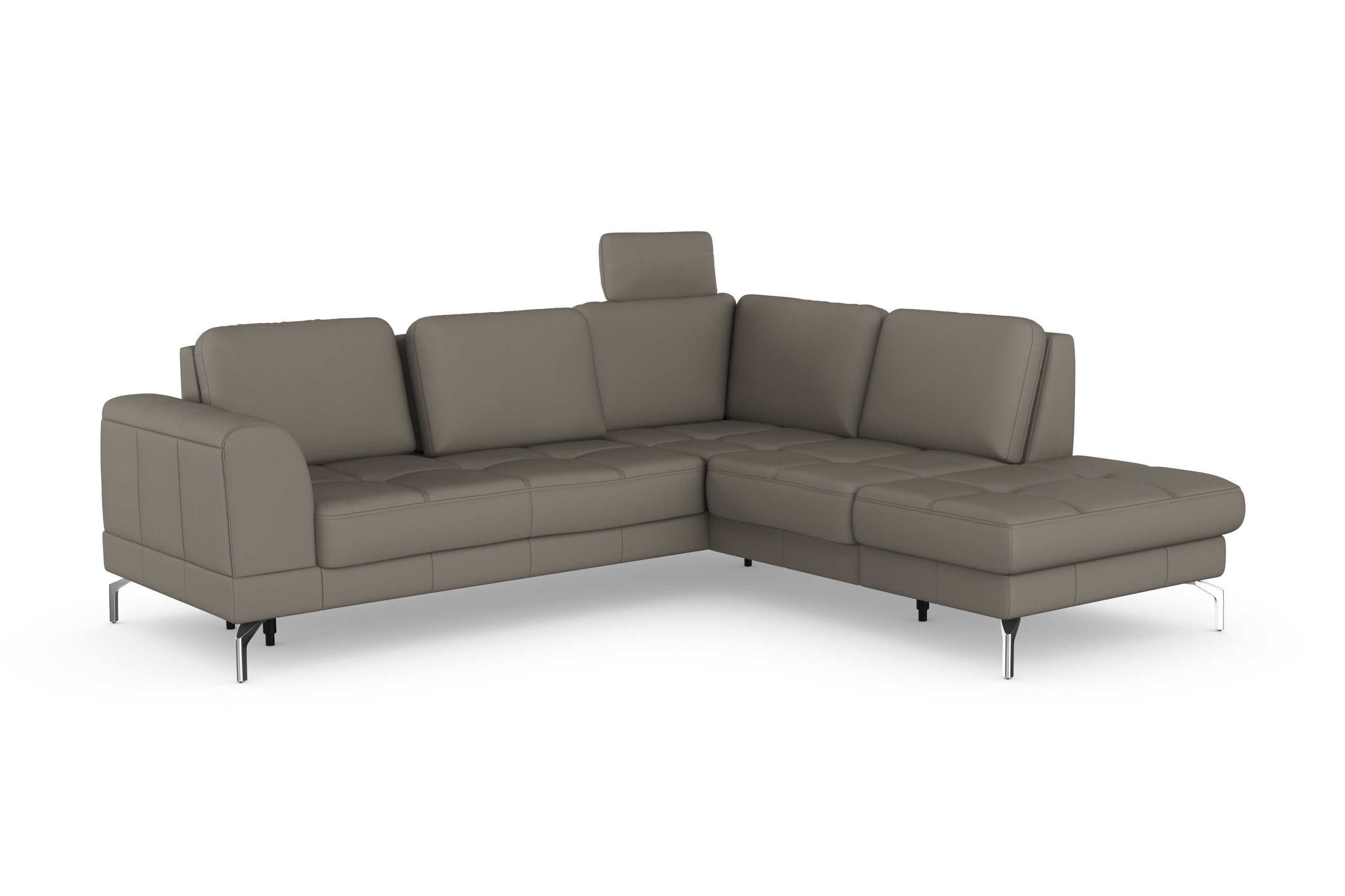 sit&more Hoekbank Bendigo L-vorm inclusief zitdiepteverstelling, bodemvrijheid 15 cm, in 2 pootkleuren