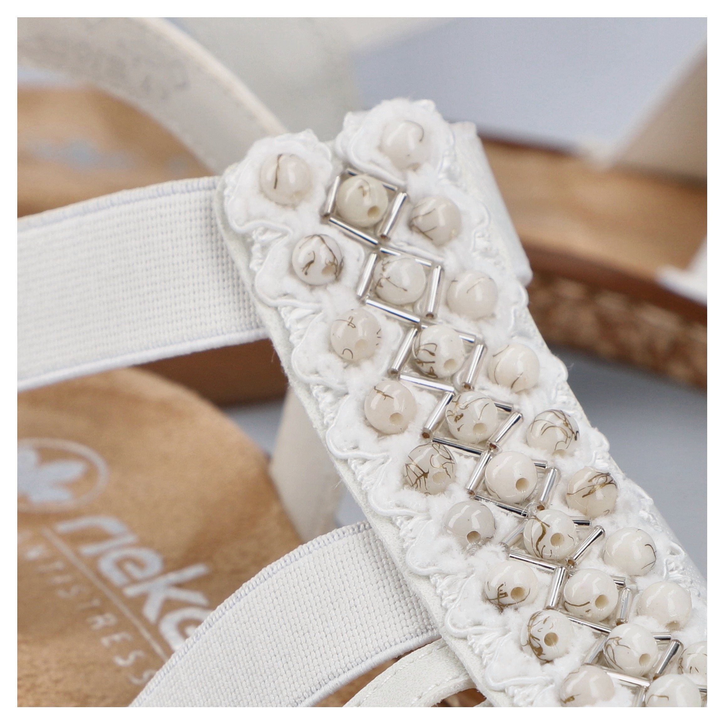 Rieker Sandalen , zomerschoen, sandaal, sleehak, met elastiek