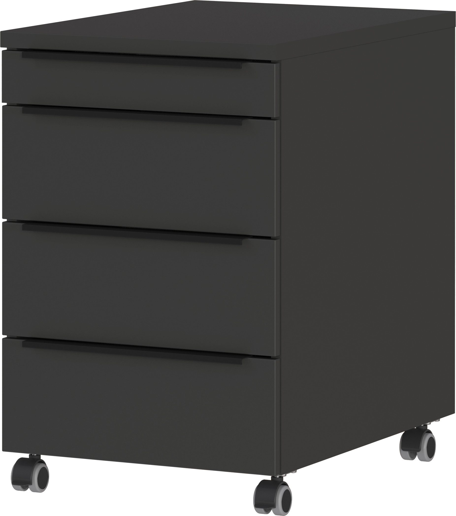 GERMANIA Kantoormeubelset Milaan incl. bureau, kastje op wieltjes, roomdivider en dressoir (4-delig)