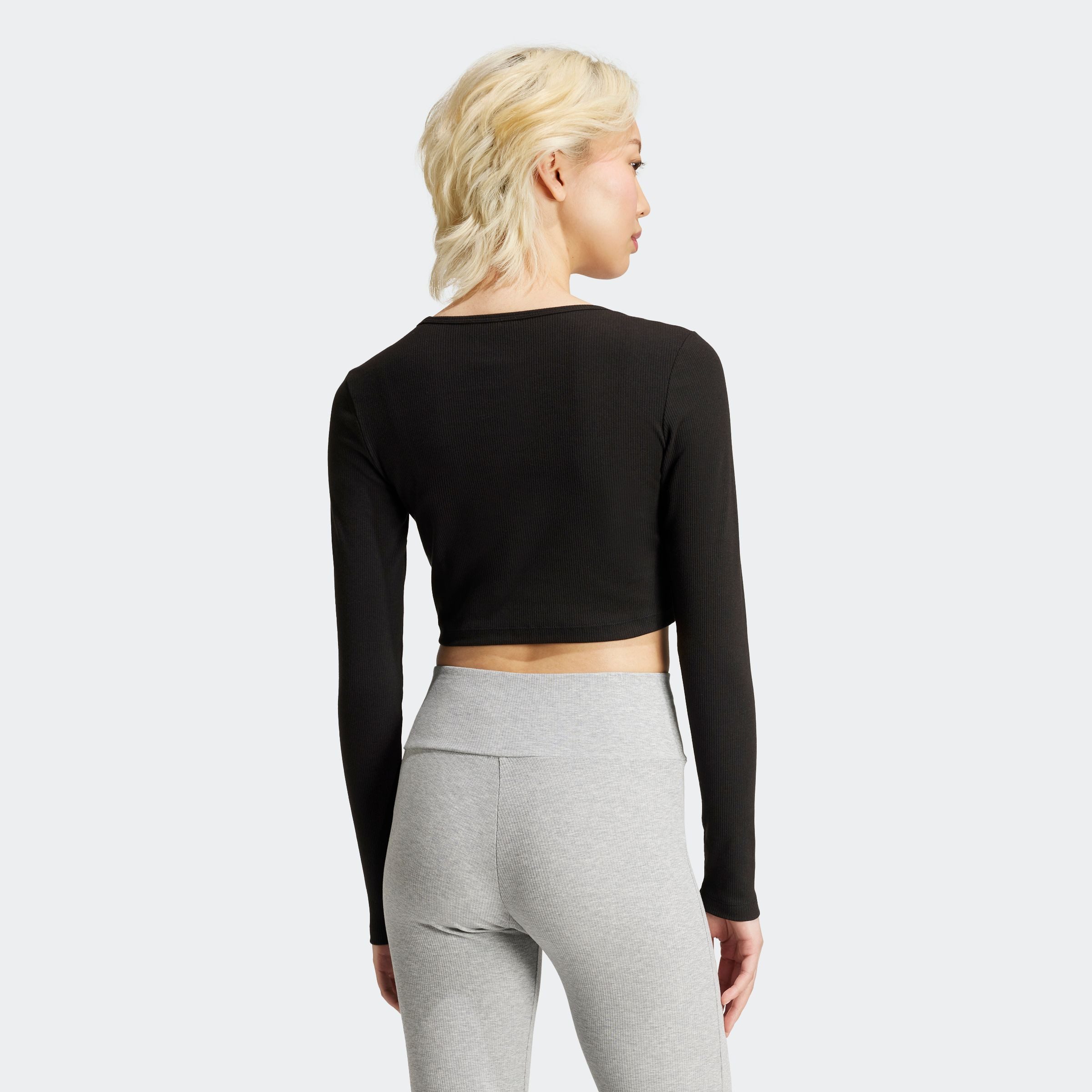 adidas Originals Shirt met lange mouwen ESS CROP LS