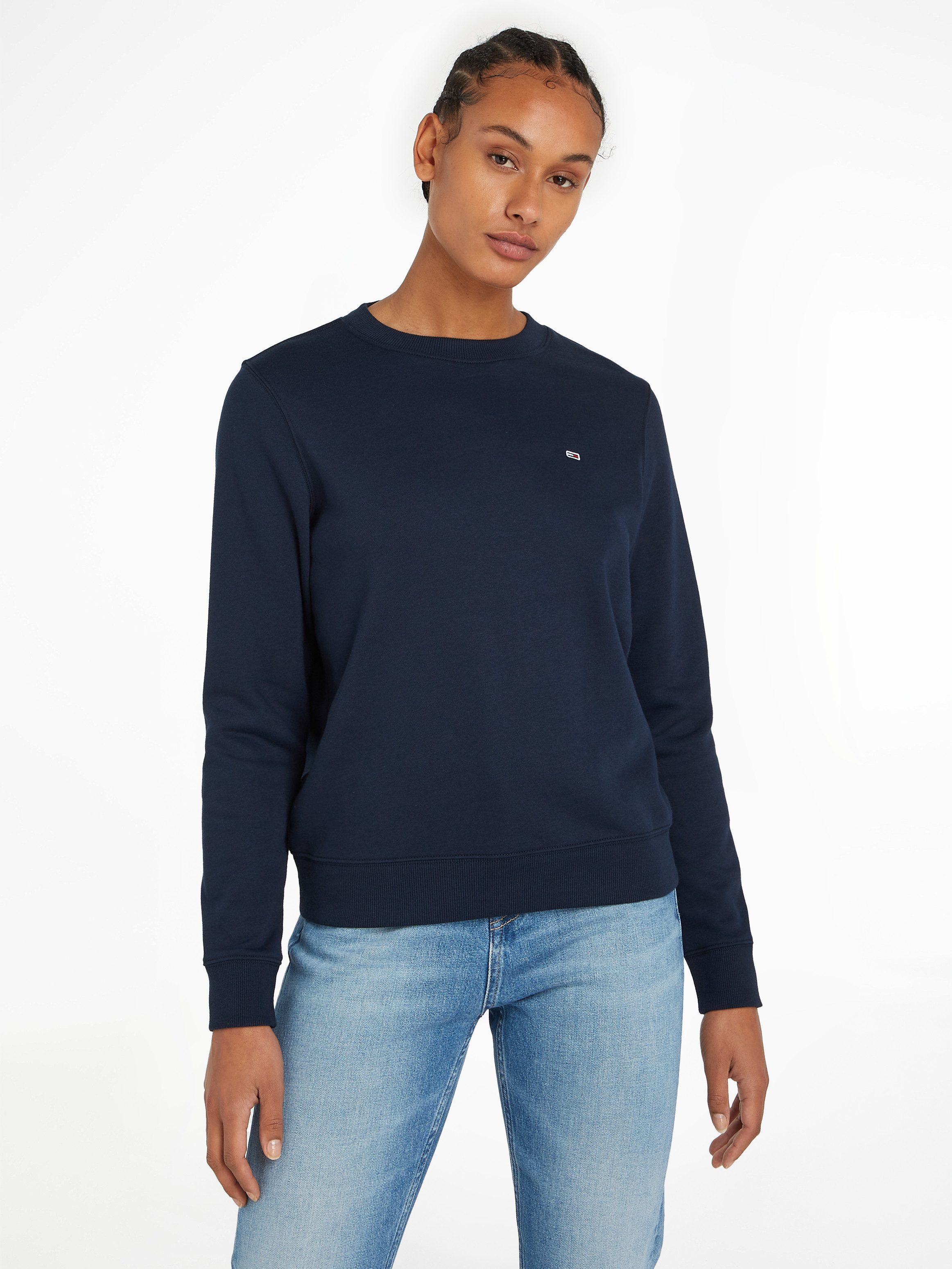 TOMMY JEANS Sweatshirt TJW REG S FLAG CREW met -merklabel op borsthoogte