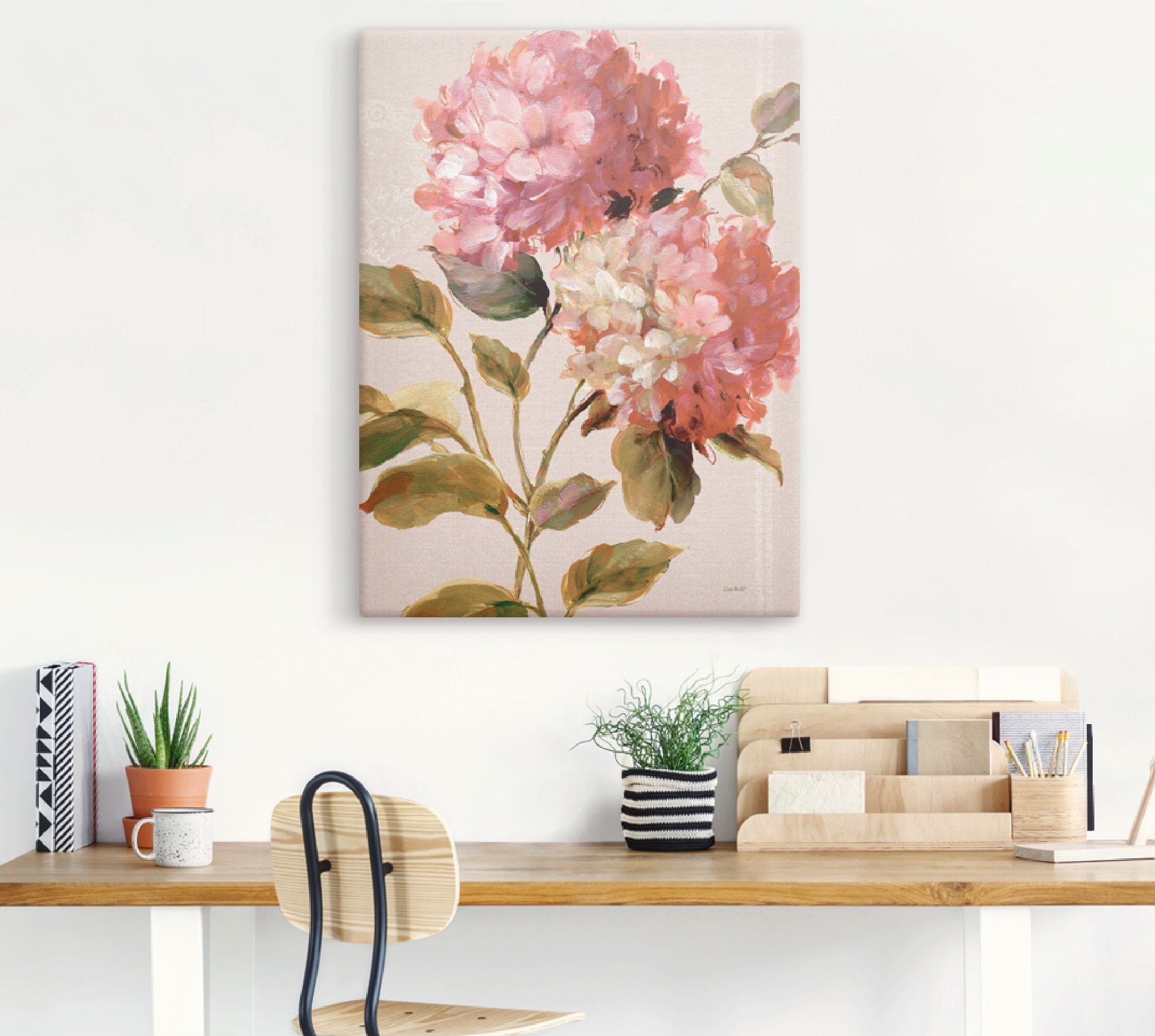 Artland Artprint Harmonieuze hortensia's als artprint op linnen, poster in verschillende formaten maten