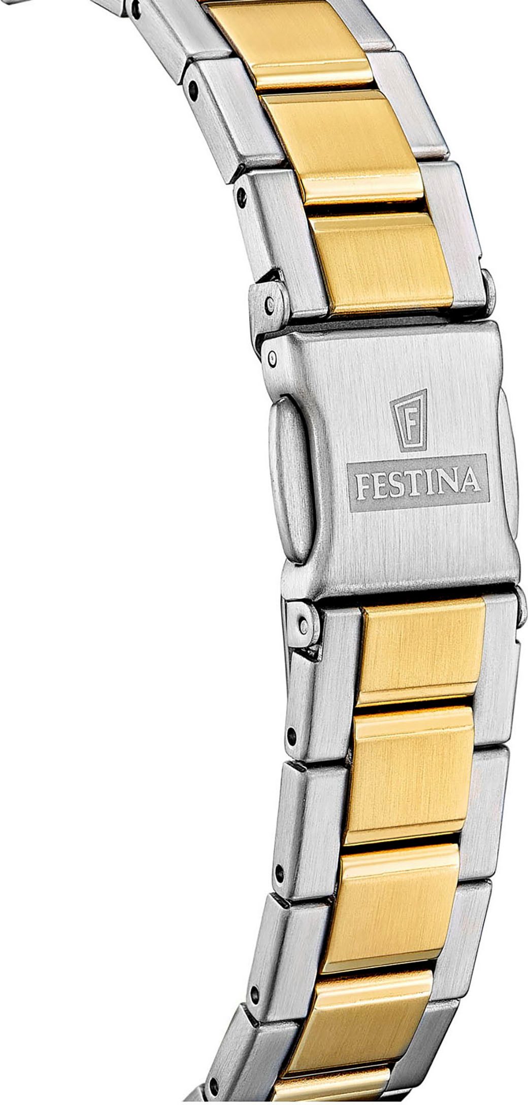 Festina Kwartshorloge Mademoiselle Horloge, dameshorloge, leren band, analoog, dag, zirkonia (synth.)