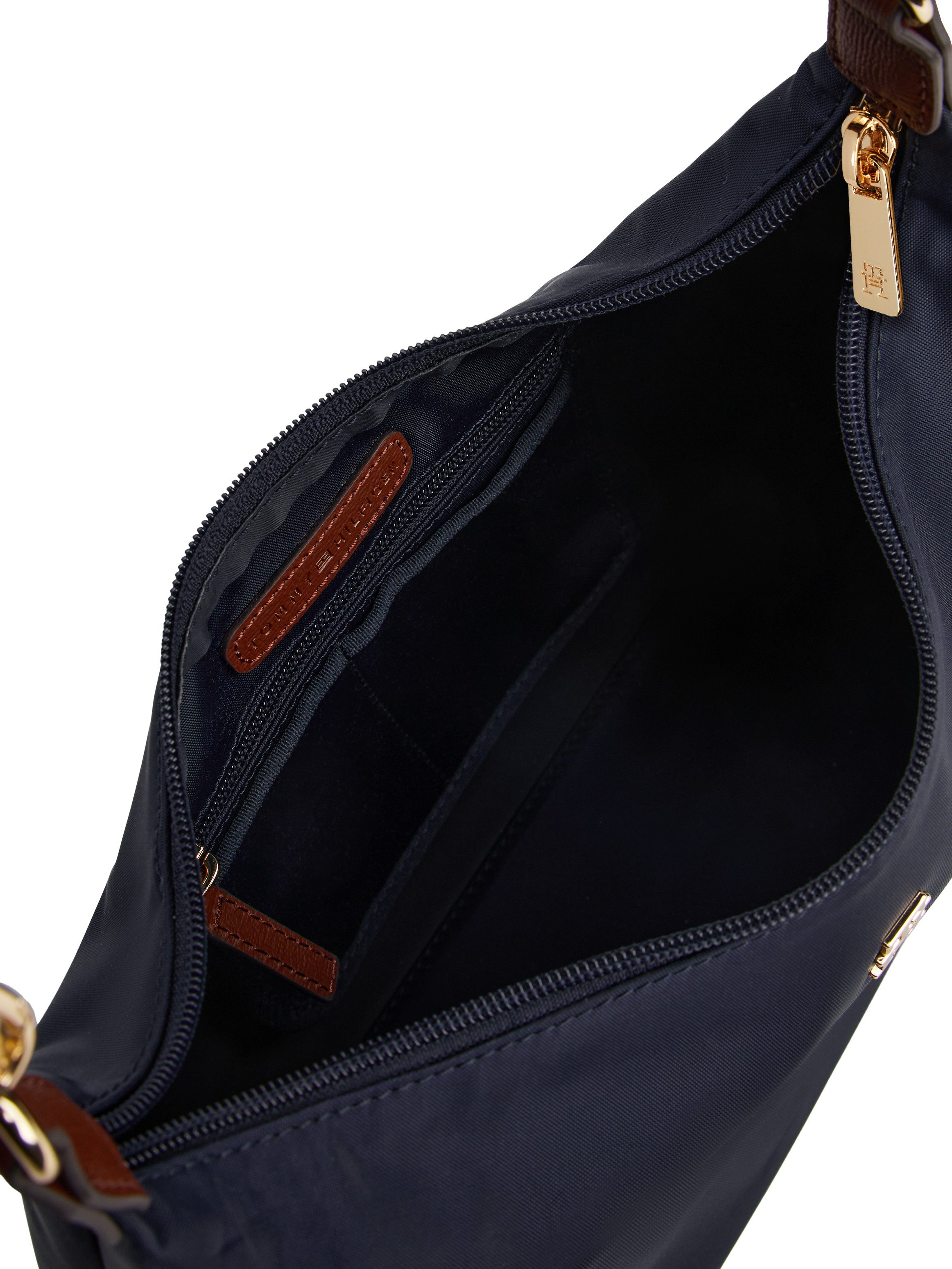 Tommy Hilfiger Schoudertas POPETTE SHOULDER BAG , dames schoudertas, draagtas met th-sierstuk