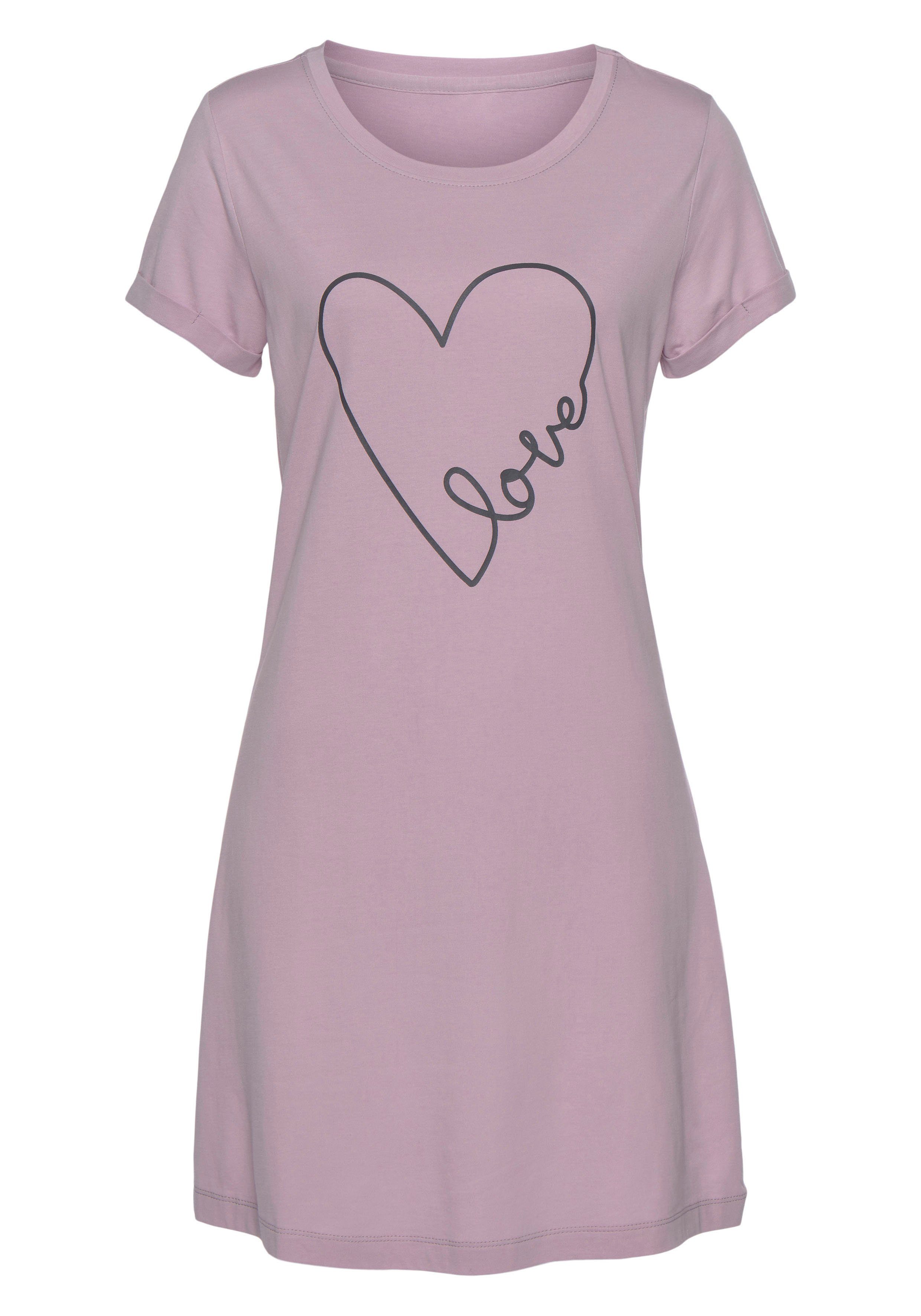 Vivance Dreams Big-shirt met hartjesprint