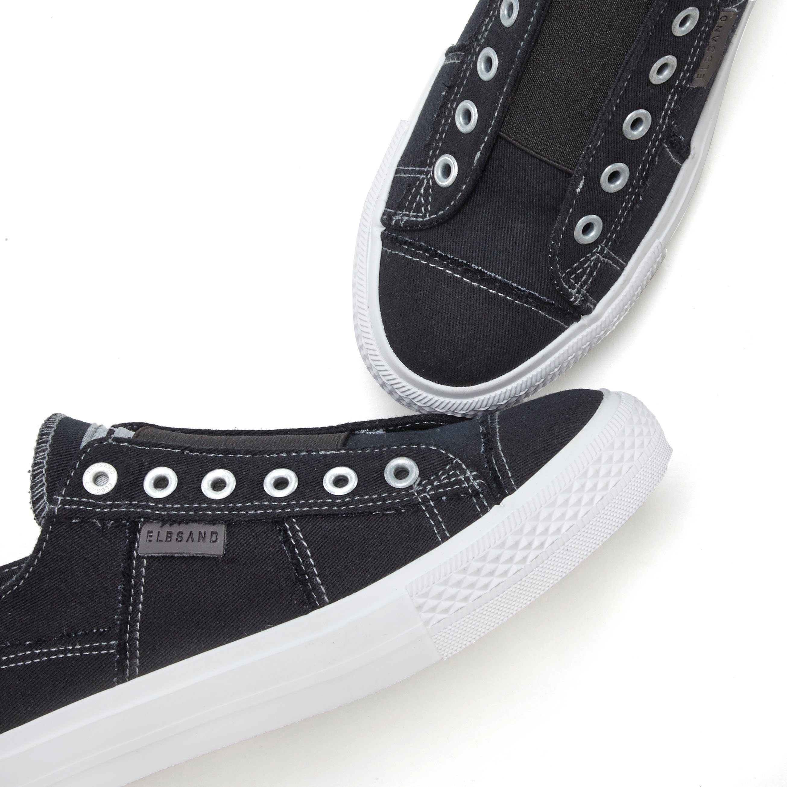 Elbsand Sneakers Halfschoen, slippers, vrijetijdsschoen, van textiel om in te stappen met elastische inzet