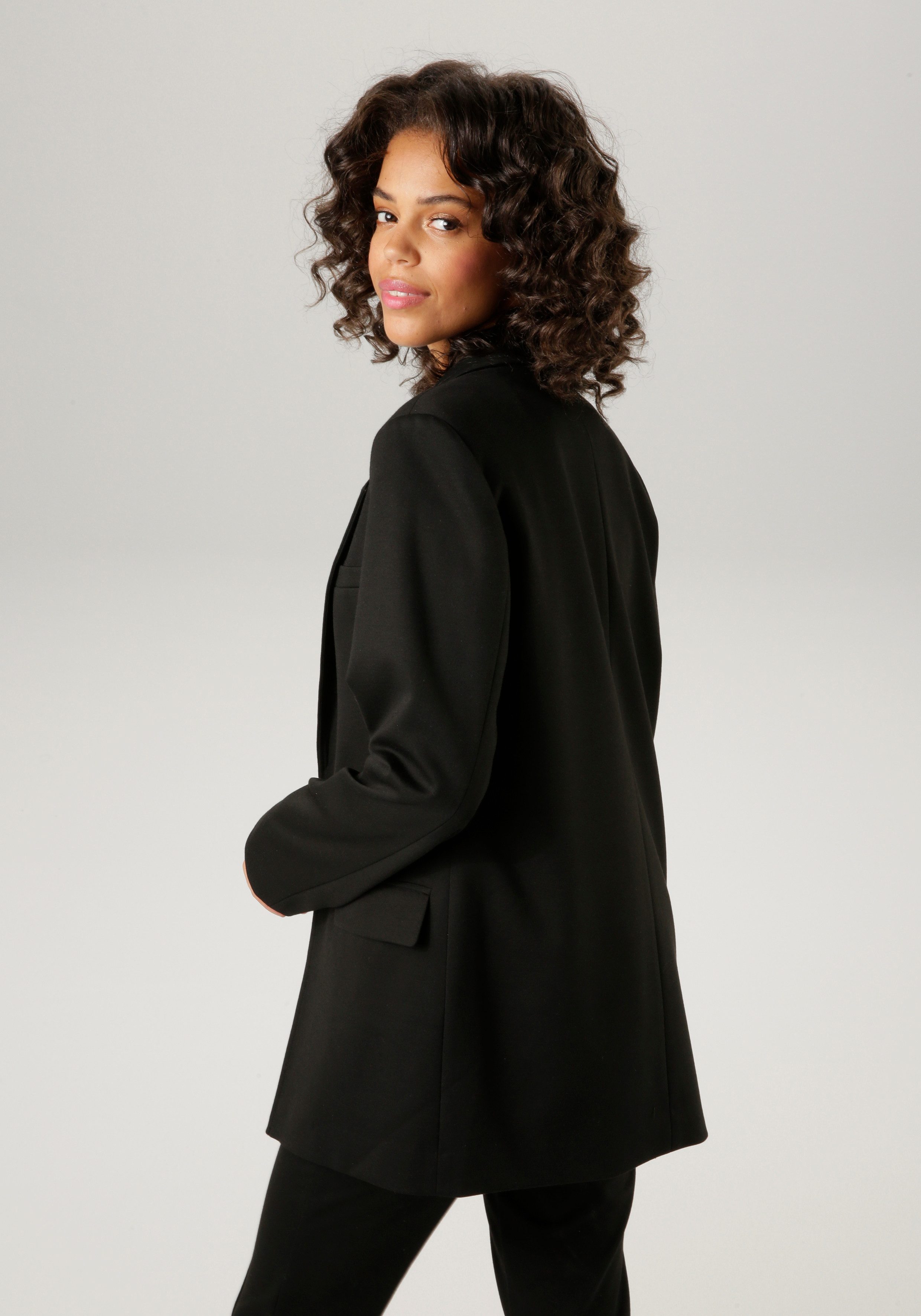 Aniston CASUAL Lange blazer met reverskraag