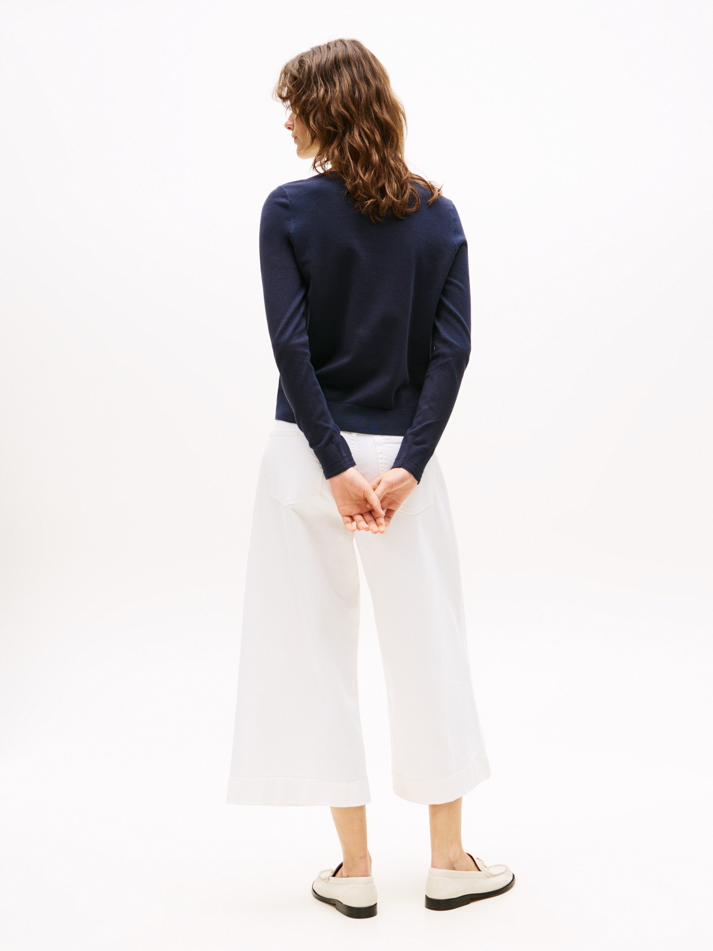 Tommy Hilfiger Gebreide trui CO JERSEY STITCH V-NK SWEATER