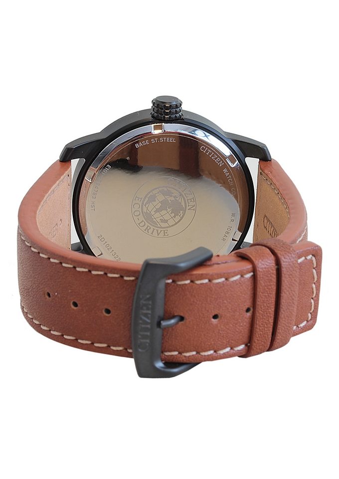 Citizen Solarhorloge BM8476-07EE Polshorloge, herenhorloge, leren armband, datum