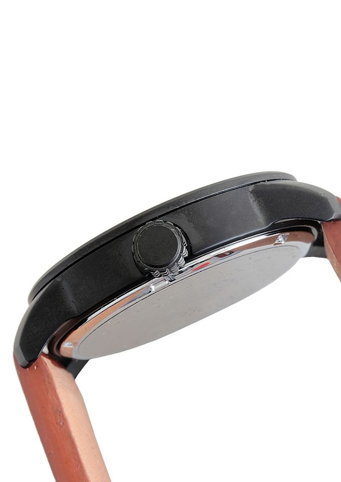Citizen Solarhorloge BM8476-07EE Polshorloge, herenhorloge, leren armband, datum