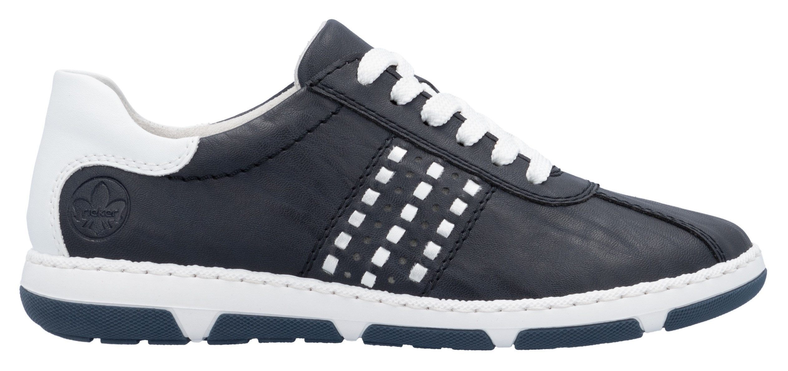 Rieker Sneakers , lage schoen, vrijetijdsschoen, veterschoen met gevoerde schacht