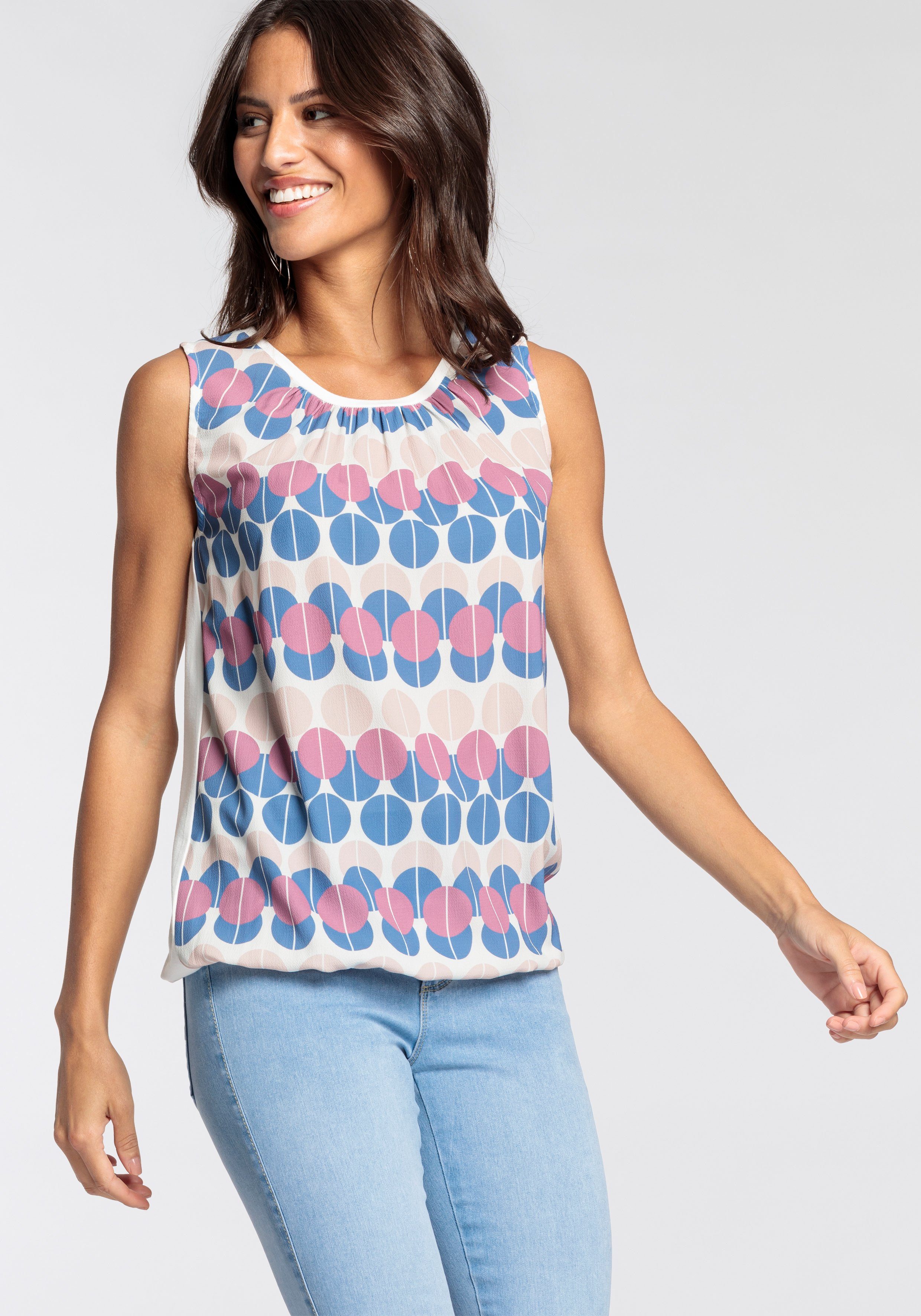 Laura Scott Top met moderne print