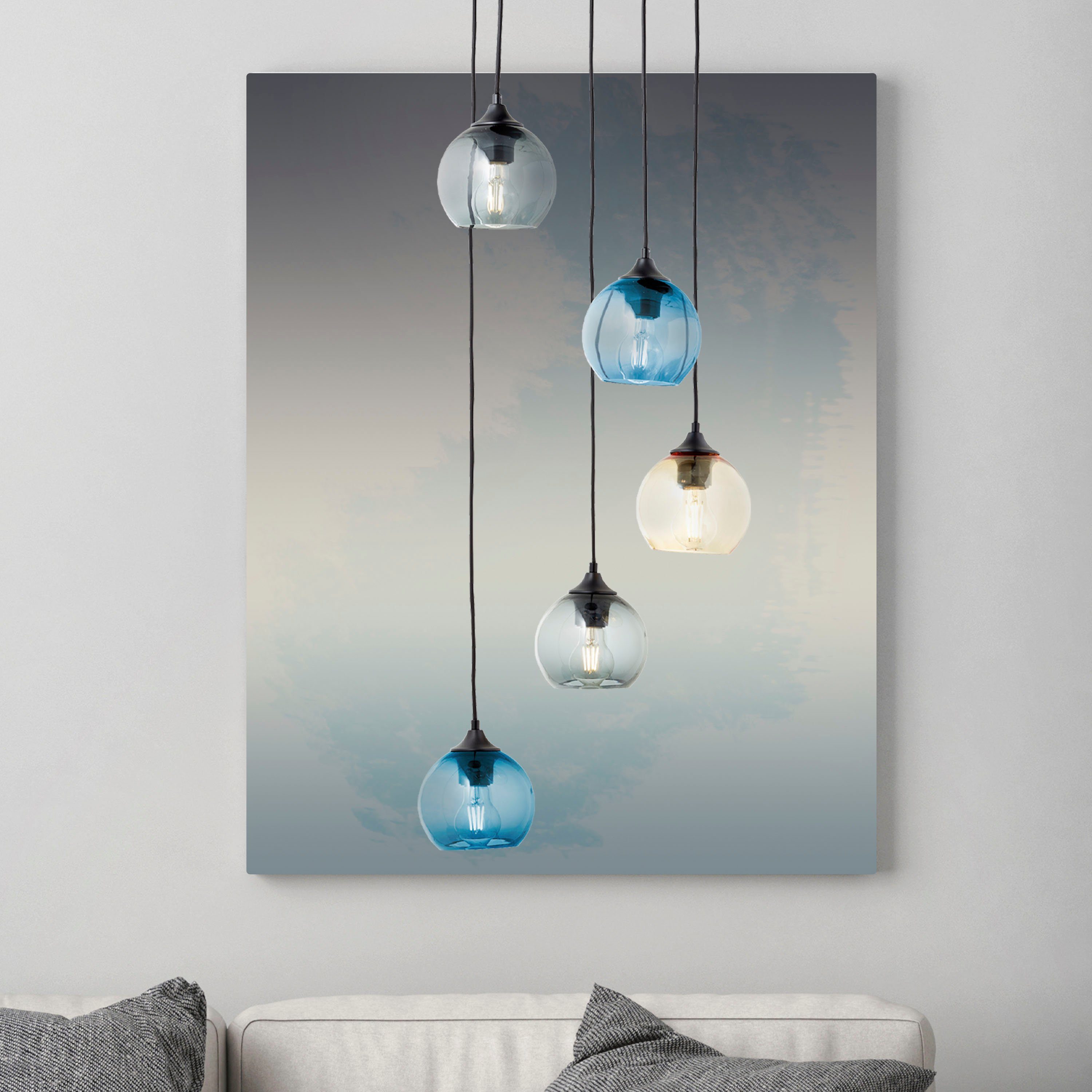 Brilliant Leuchten Hanglamp Amiri hoogte verstelbaar - 5-vlamig - dimbaar - ø 50 cm - e14 fitting (1 stuk)