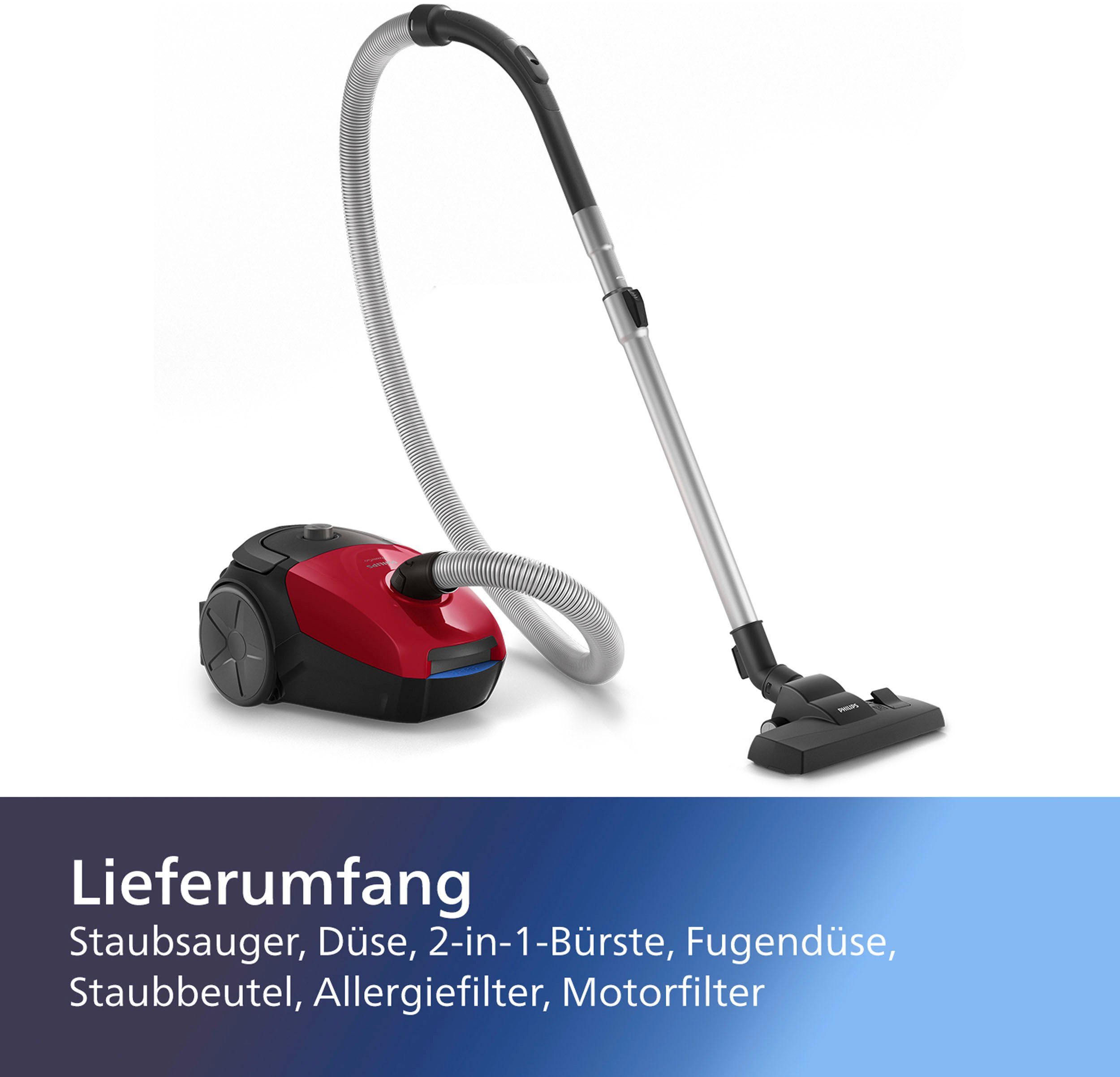 Philips Stofzuiger FC8243/09 2000 Serie Allergiefilter, met 3 liter inhoud en multifunctioneel mondstuk