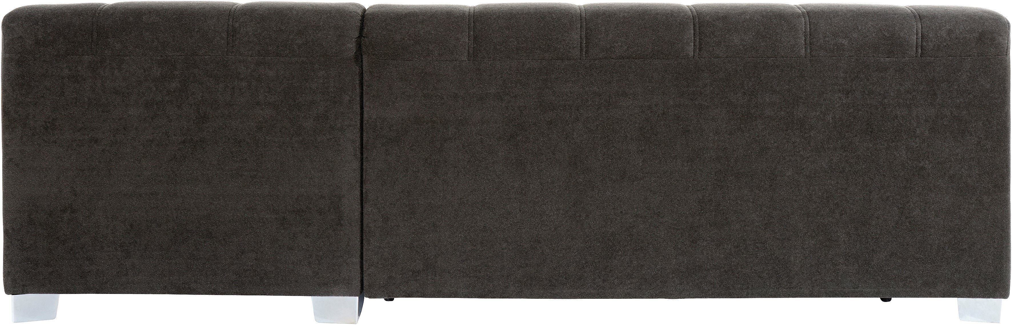 INOSIGN Hoekbank Turah incl. sierkussens, modern doorgestikt, ook in leer naar keuze met slaapfunctie, bedbank, bxdxh: 239x152x75 cm, l-model