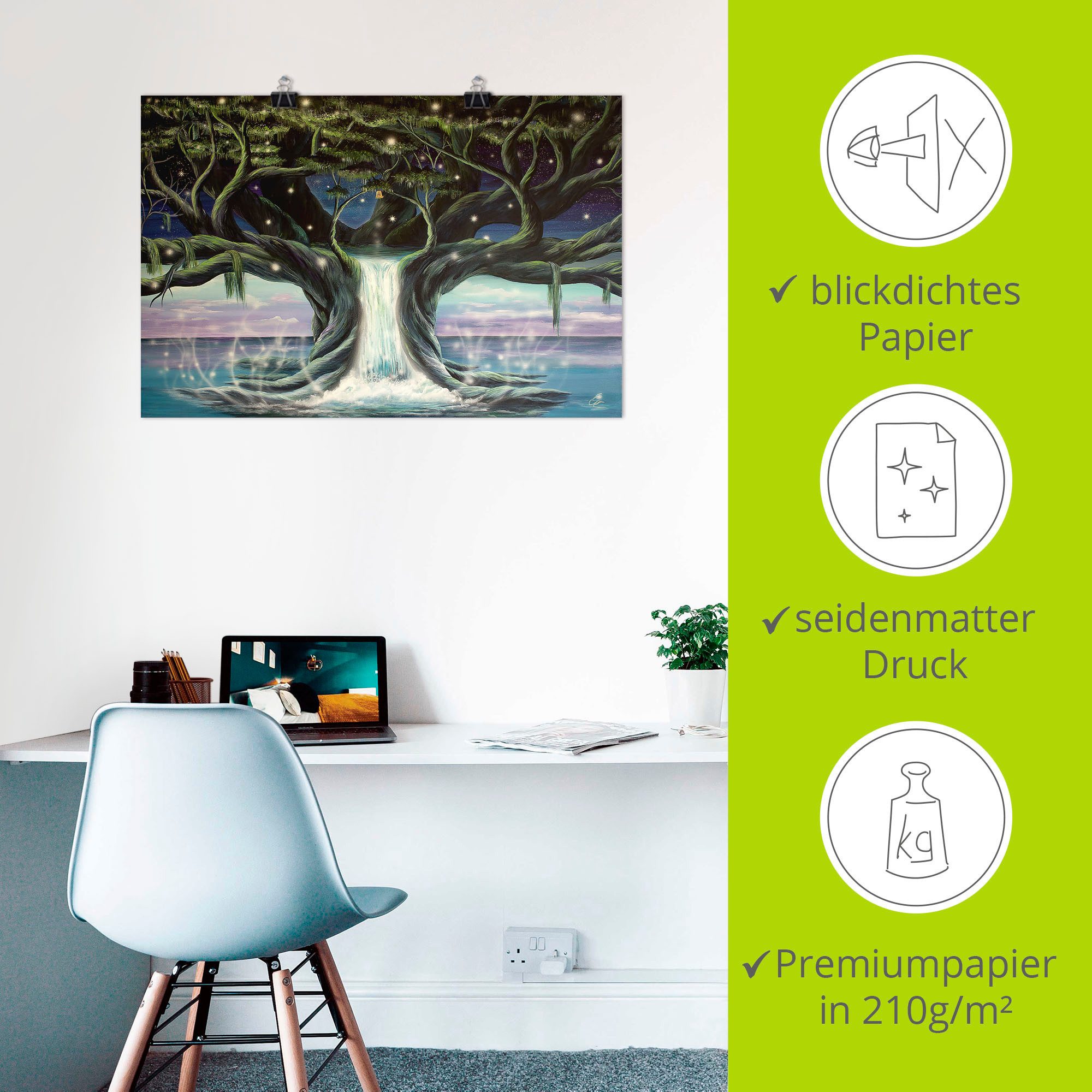 Artland Artprint De boom der zielen als artprint op linnen, poster in verschillende formaten maten