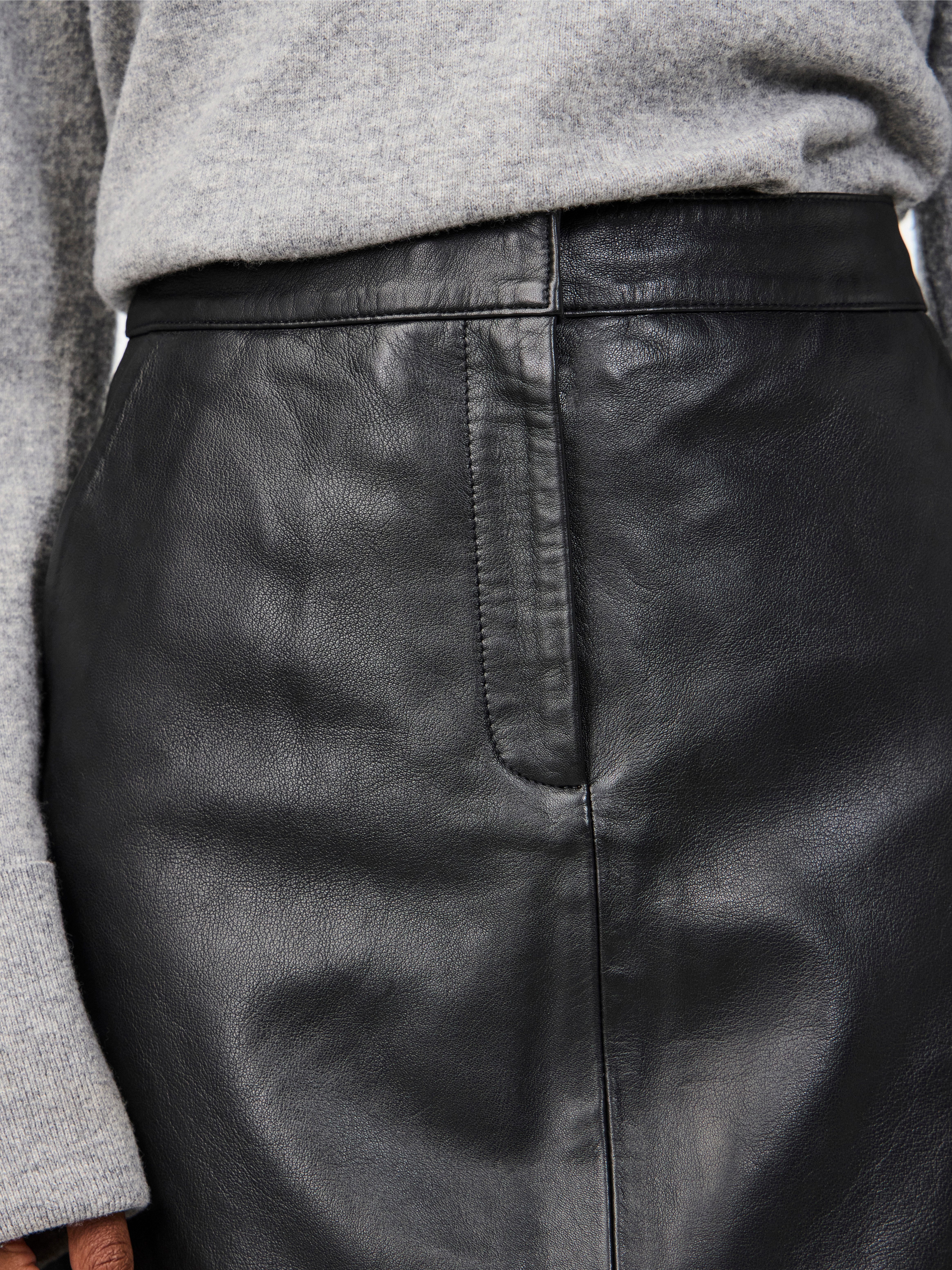 Y.A.S Leren rok YASLYMA HMW LEATHER SKIRT NOOS
