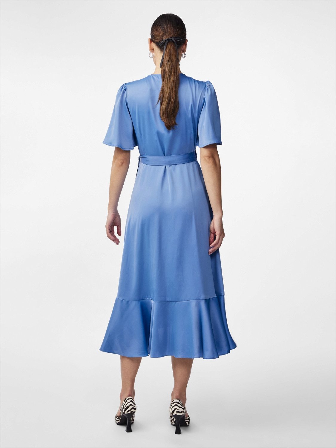 Y.A.S Wikkeljurk YASTHEA 2/4 MIDI WRAP DRESS S. NOOS