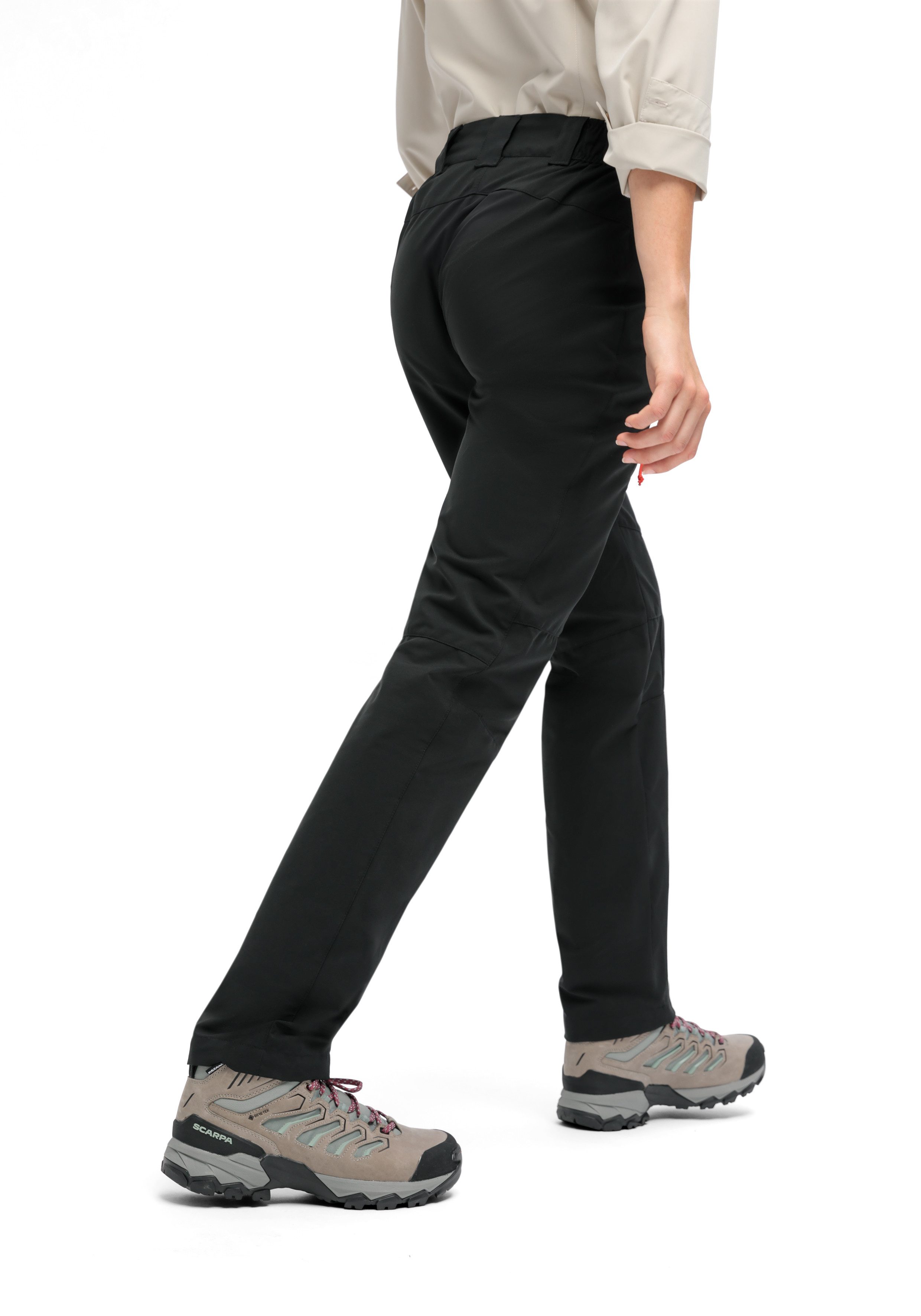Maier Sports Outdoorbroek Lulaka loop Dames wandelbroek, functionele broek met zakken + riem, regular fit