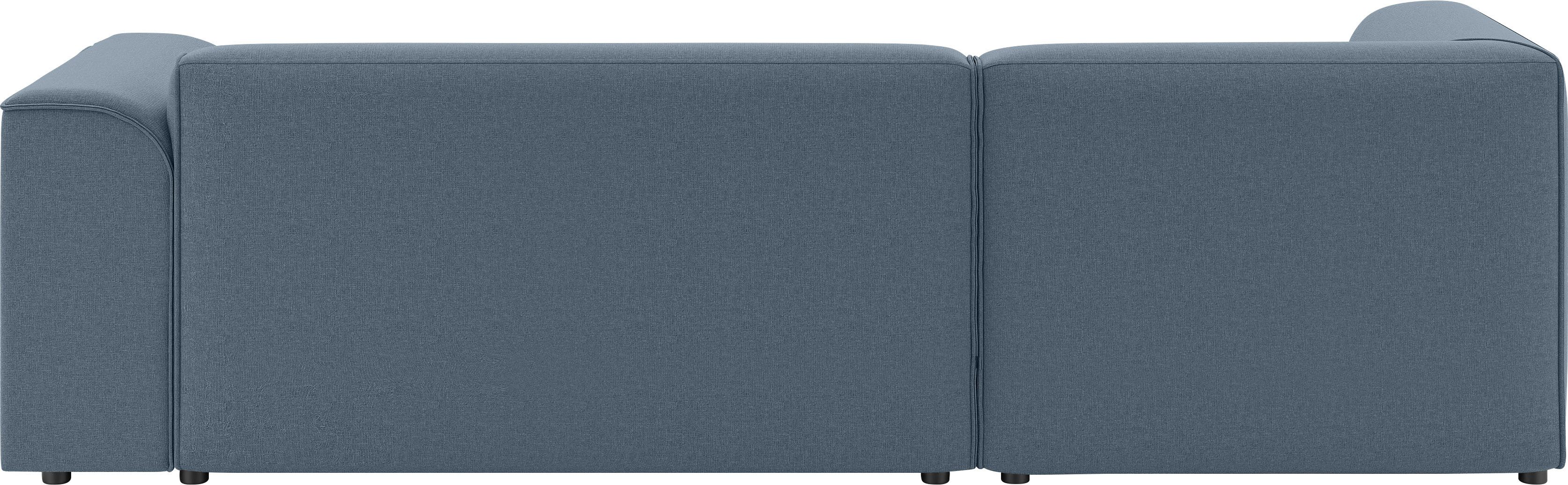 INOSIGN Hoekbank MERID L-vorm (257 cm), tijdloos & stijlvol ontwerp Uitgebreid gepolsterd, in cord, chenille en structuur