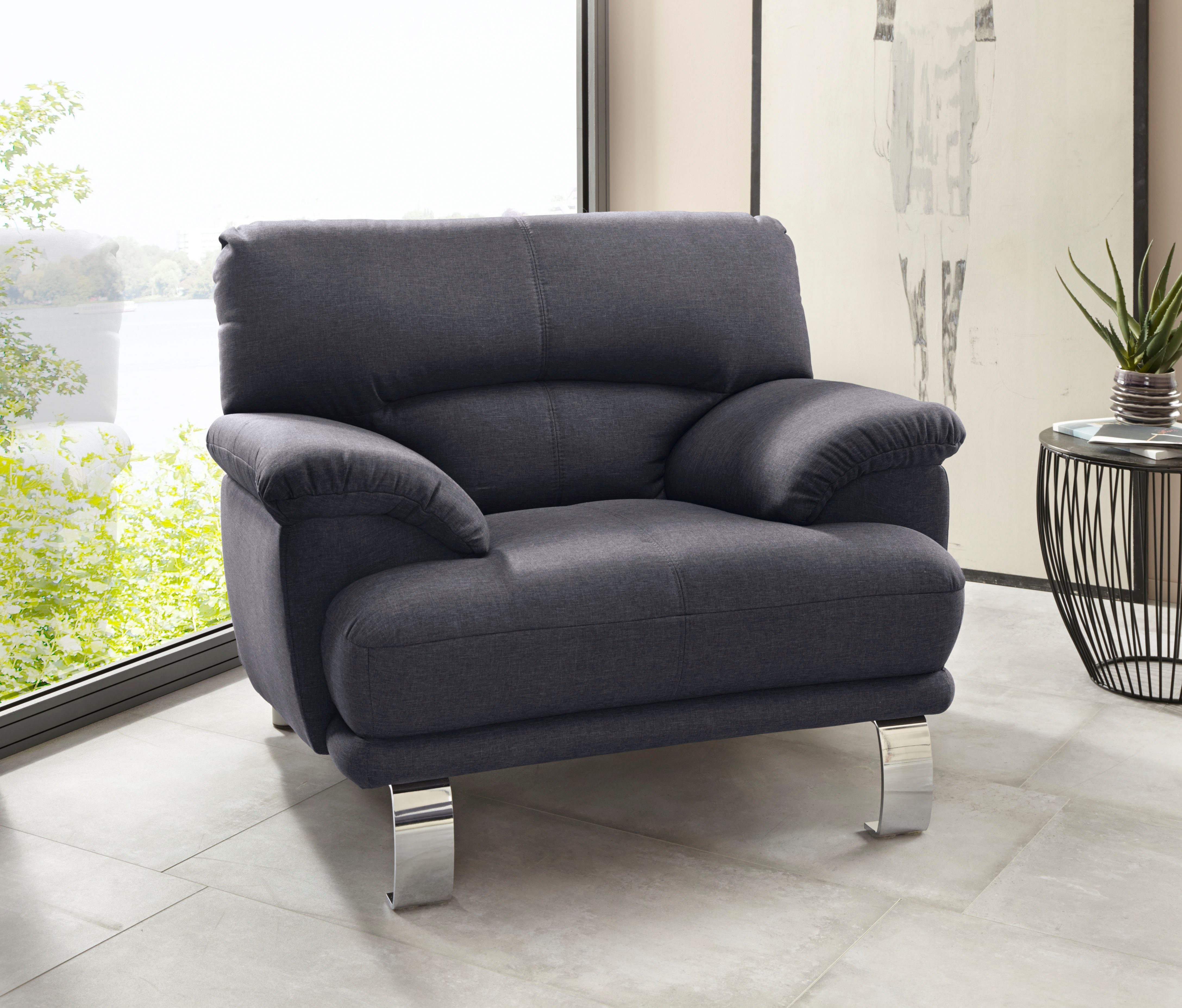 TRENDMANUFAKTUR Fauteuil Cecilia II, loungestoel in Italiaans design (set)