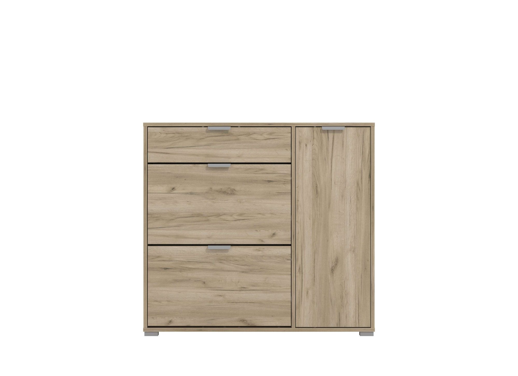 INOSIGN Schoenenkast Arco 2, schoenenkast, schoenenrek, breedte 102 cm 2 kleppen met dubbele schoenrollen, met lade, in moderne kleuren