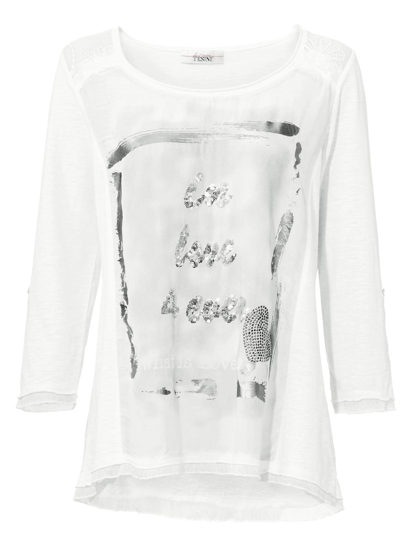 heine Shirt met ronde hals Gedessineerd shirt (1-delig)