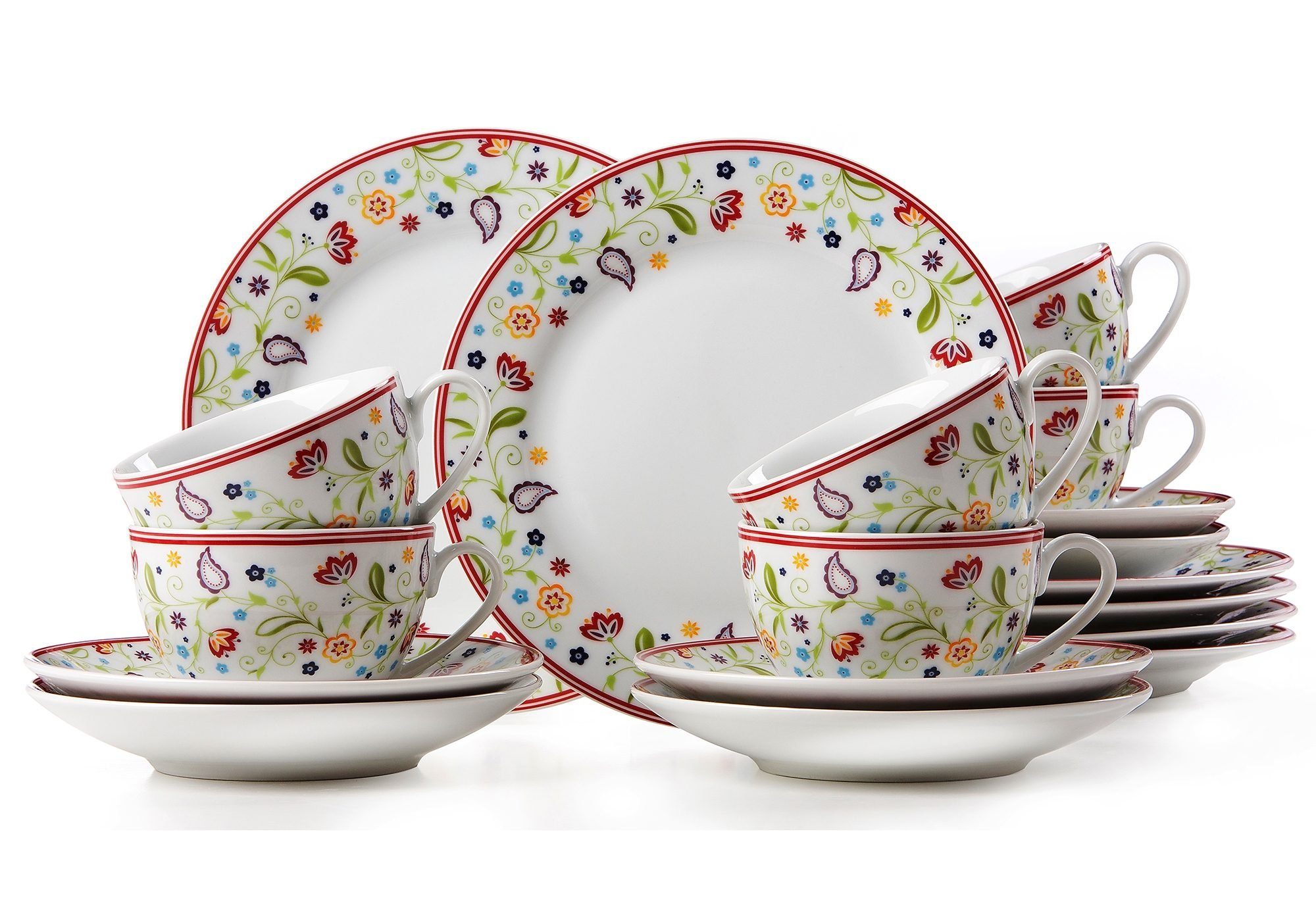 Ritzenhoff & Breker Koffieservies Serviesset, servies 18 delen, voor 6 personen (set, 18-delig) serviezen multicolor