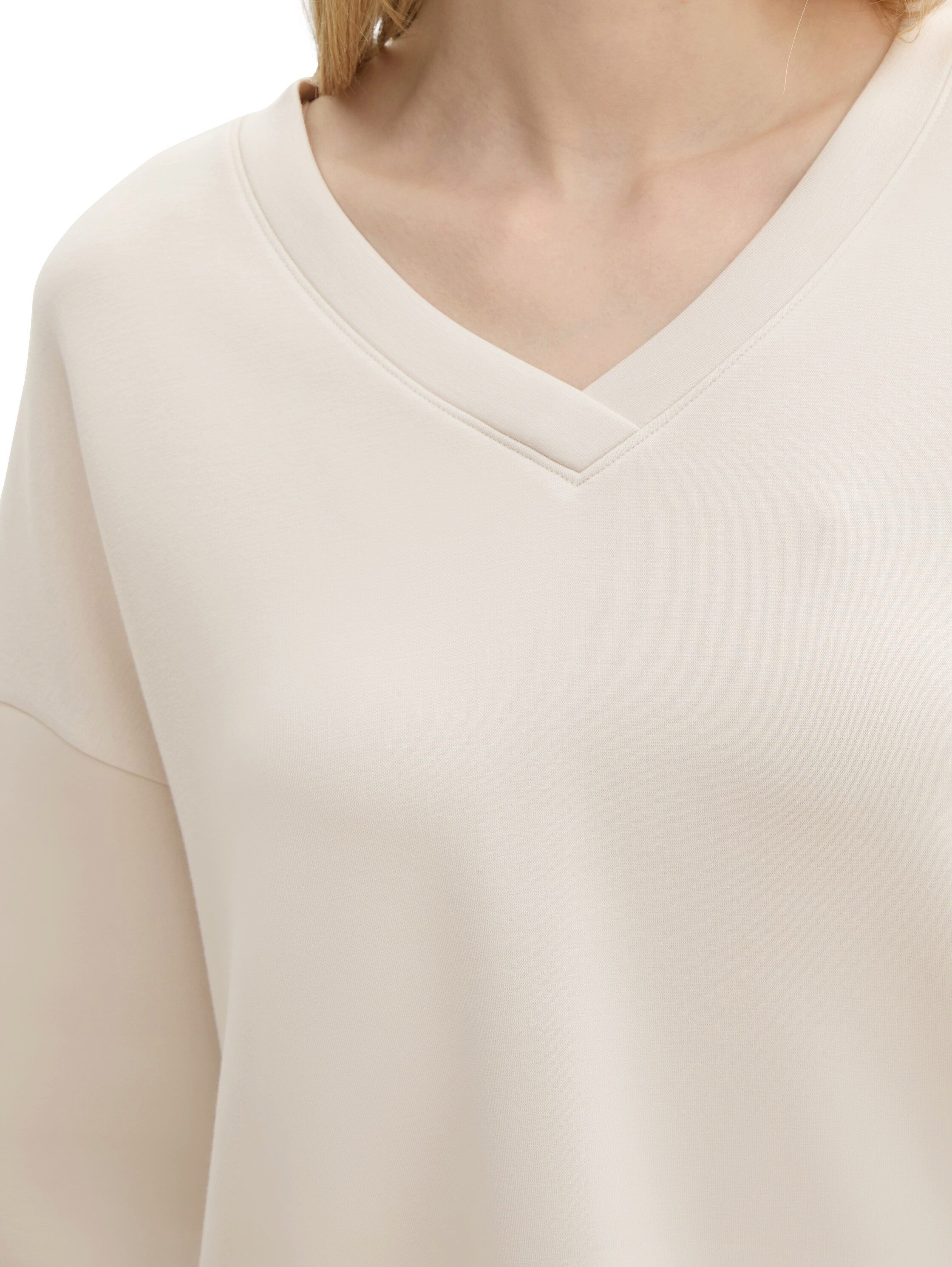 Tom Tailor Sweatshirt Scuba met v-hals
