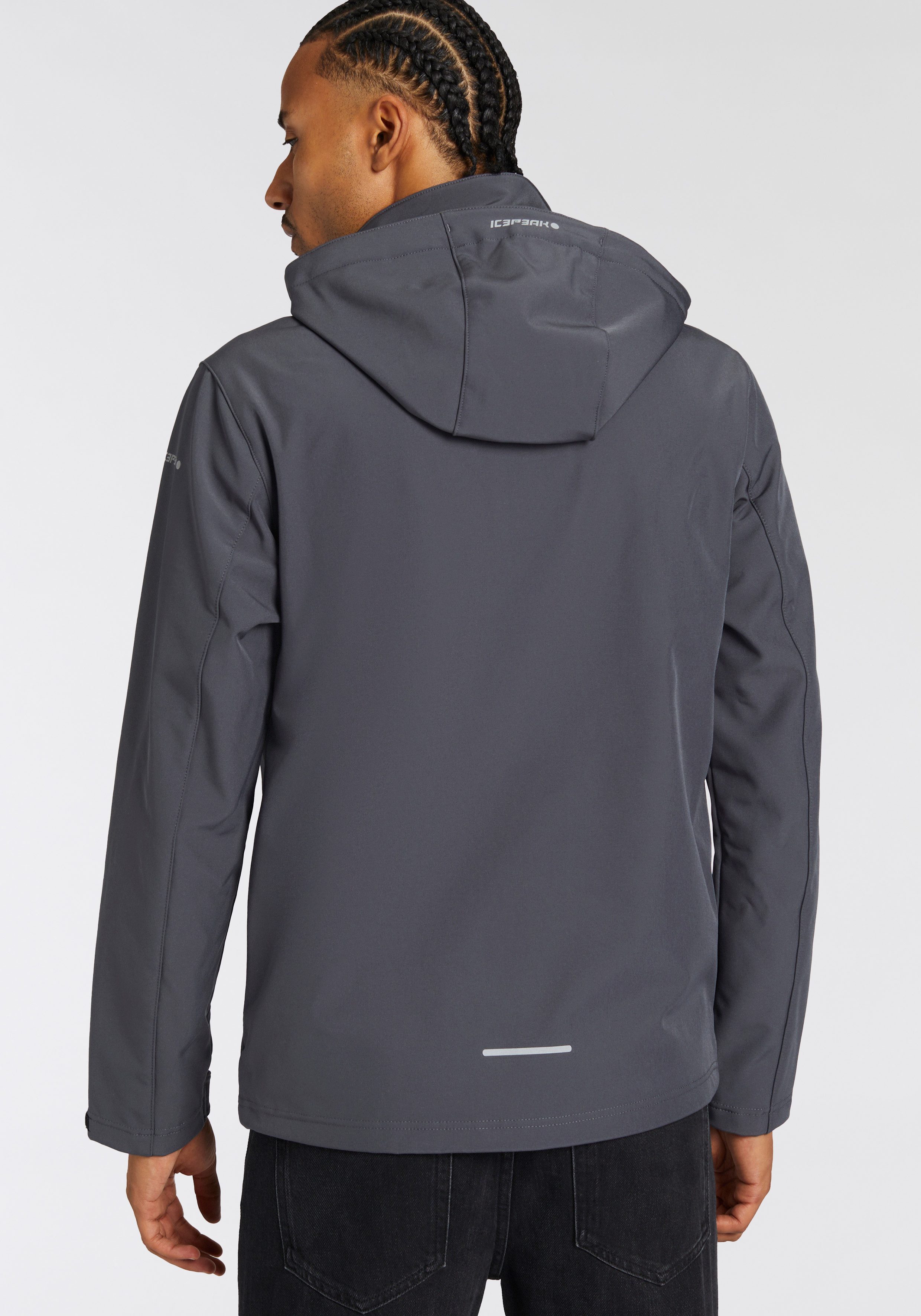 Icepeak Softshell-jack BRIMFIELD met stijlvolle logo-opschriften (1 stuk)