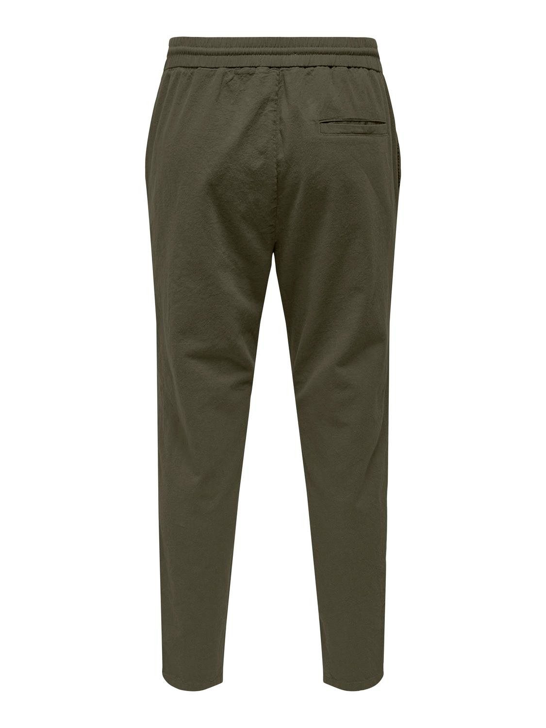 ONLY & SONS Stoffen broek ONSLINUS CROP 0007 COT LIN PNT NOOS